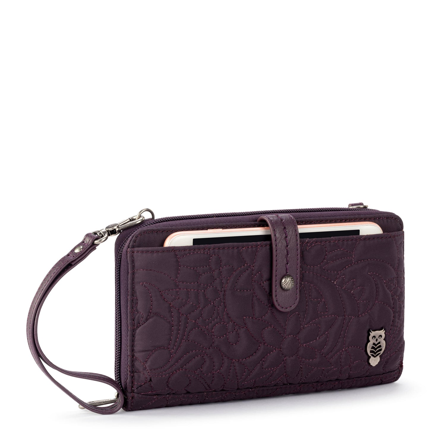 Sakroots Large Smartphone Crossbody EcoTwill - |Aubergine Spirit Desert Quilted|