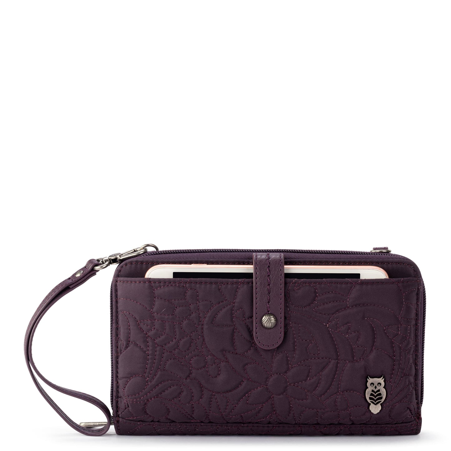 Sakroots Large Smartphone Crossbody EcoTwill - |Aubergine Spirit Desert Quilted|
