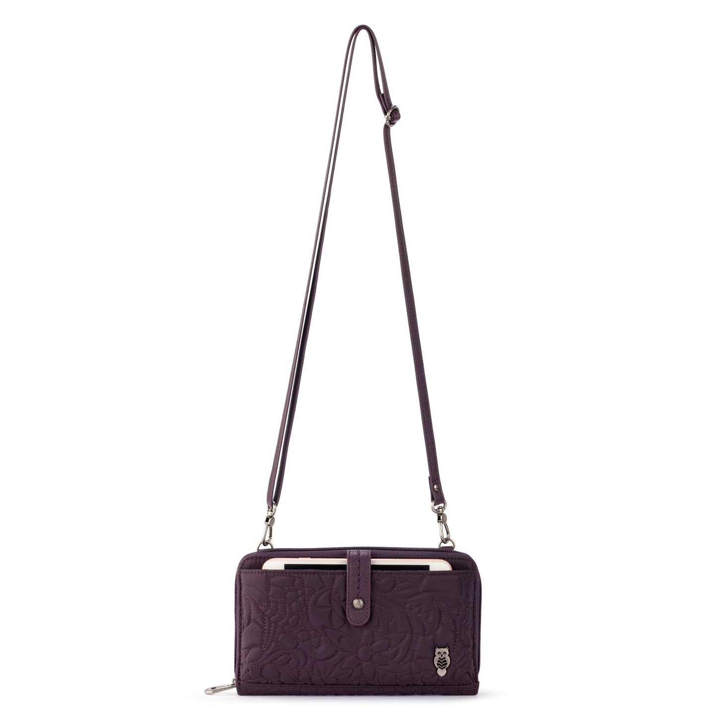Sakroots Large Smartphone Crossbody EcoTwill - |Aubergine Spirit Desert Quilted|