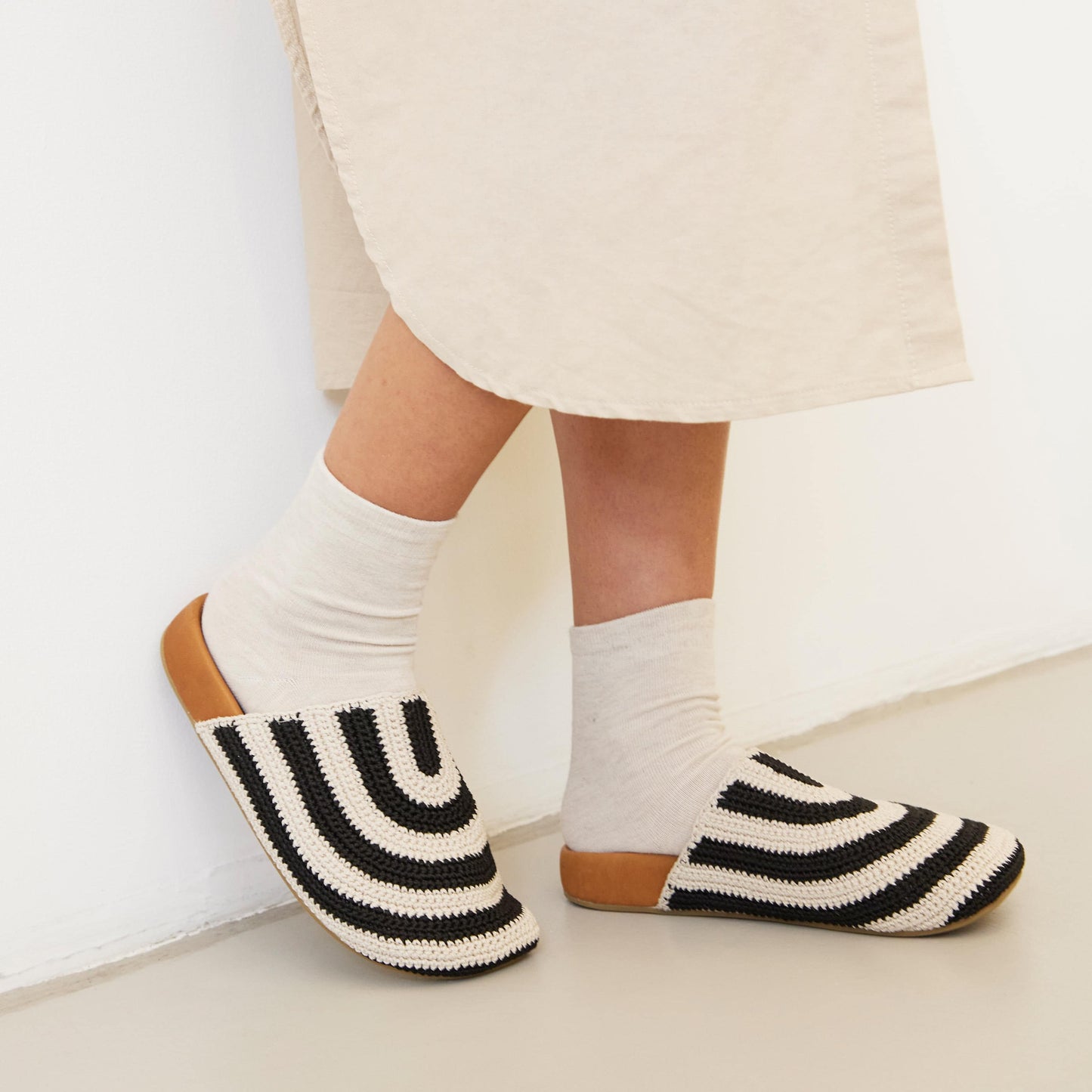 The Sak Bolinas Clog Crochet - |Black Stripe|