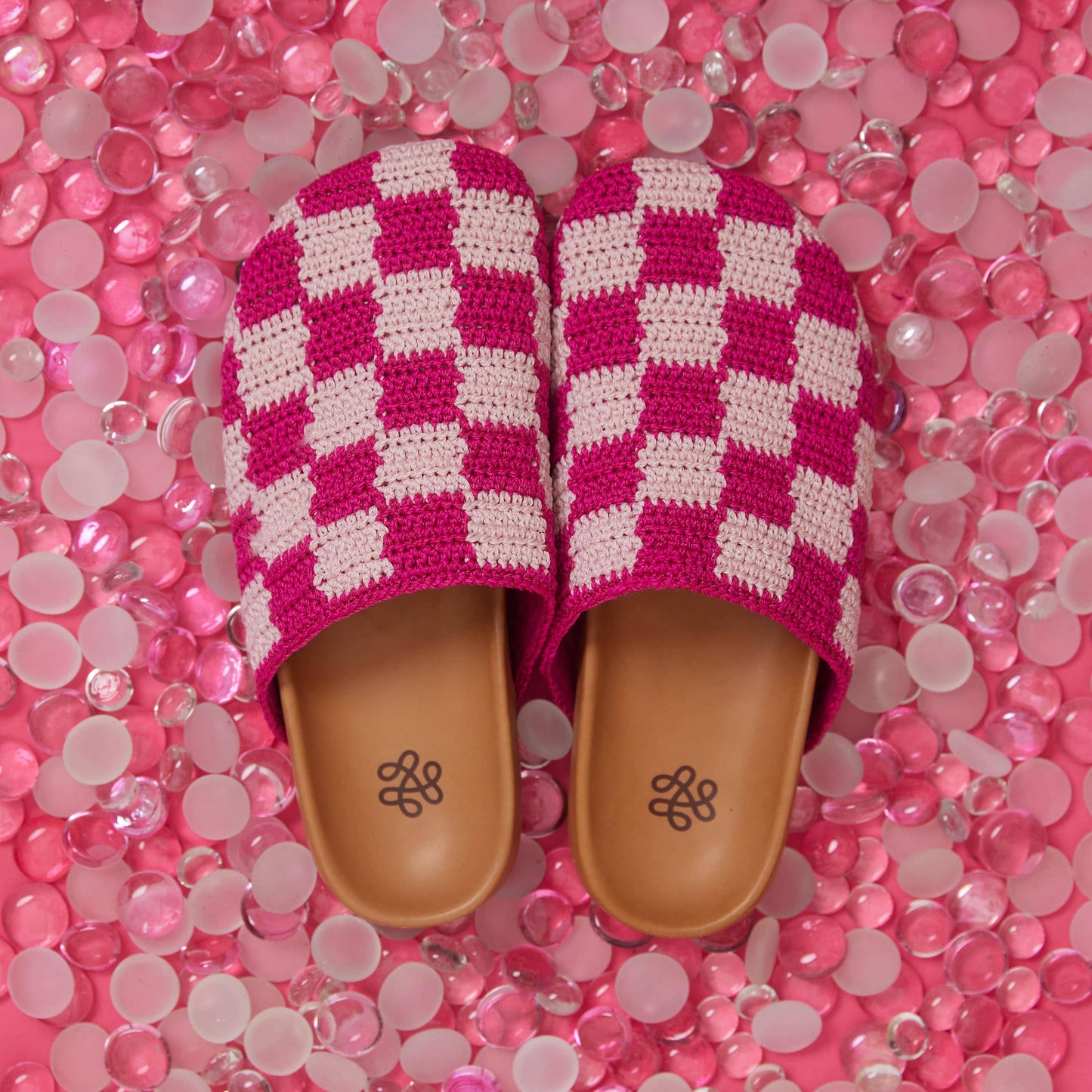 The Sak Bolinas Clog Crochet - |Pink Check|