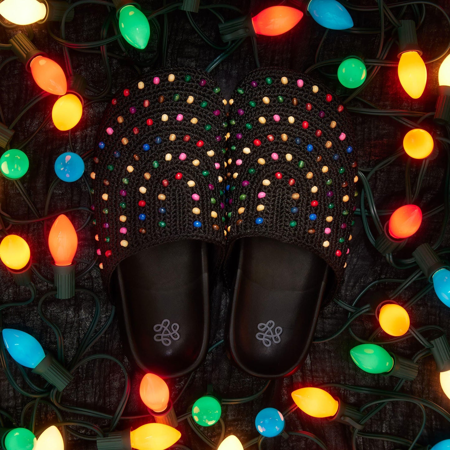 The Sak Bolinas Clog Crochet - |Black Multi Beads|