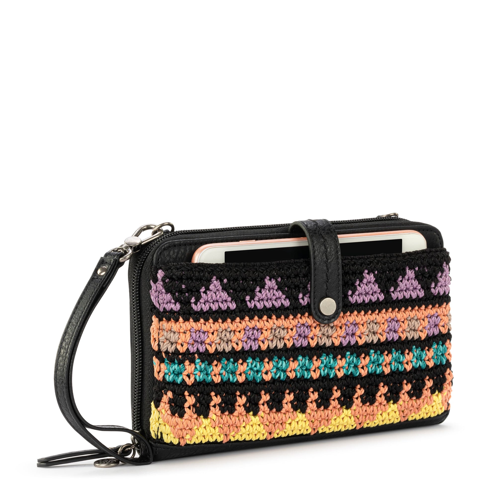 The Sak Iris Large Smartphone Crossbody Crochet - |Rio Stripe|