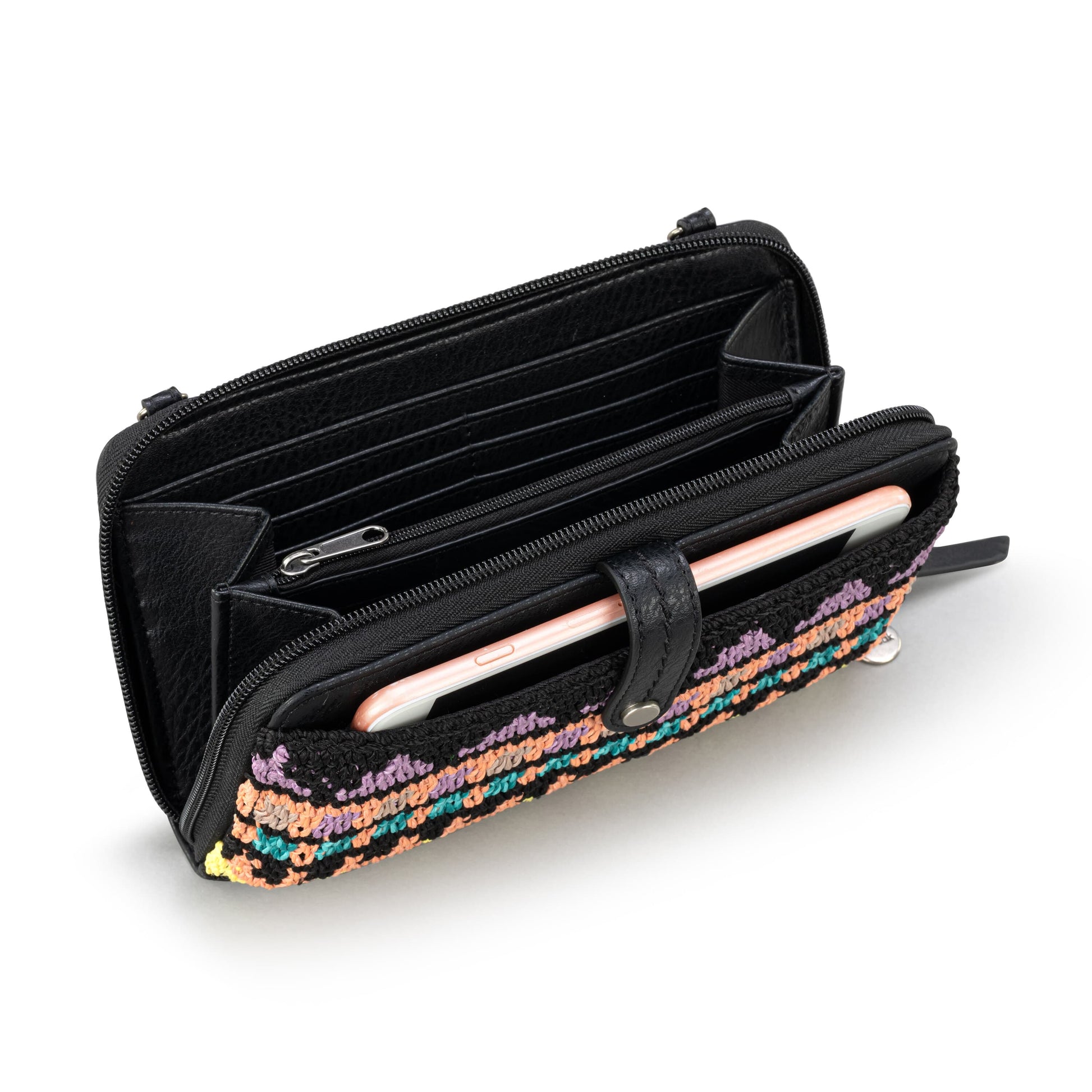 The Sak Iris Large Smartphone Crossbody Crochet - |Rio Stripe|