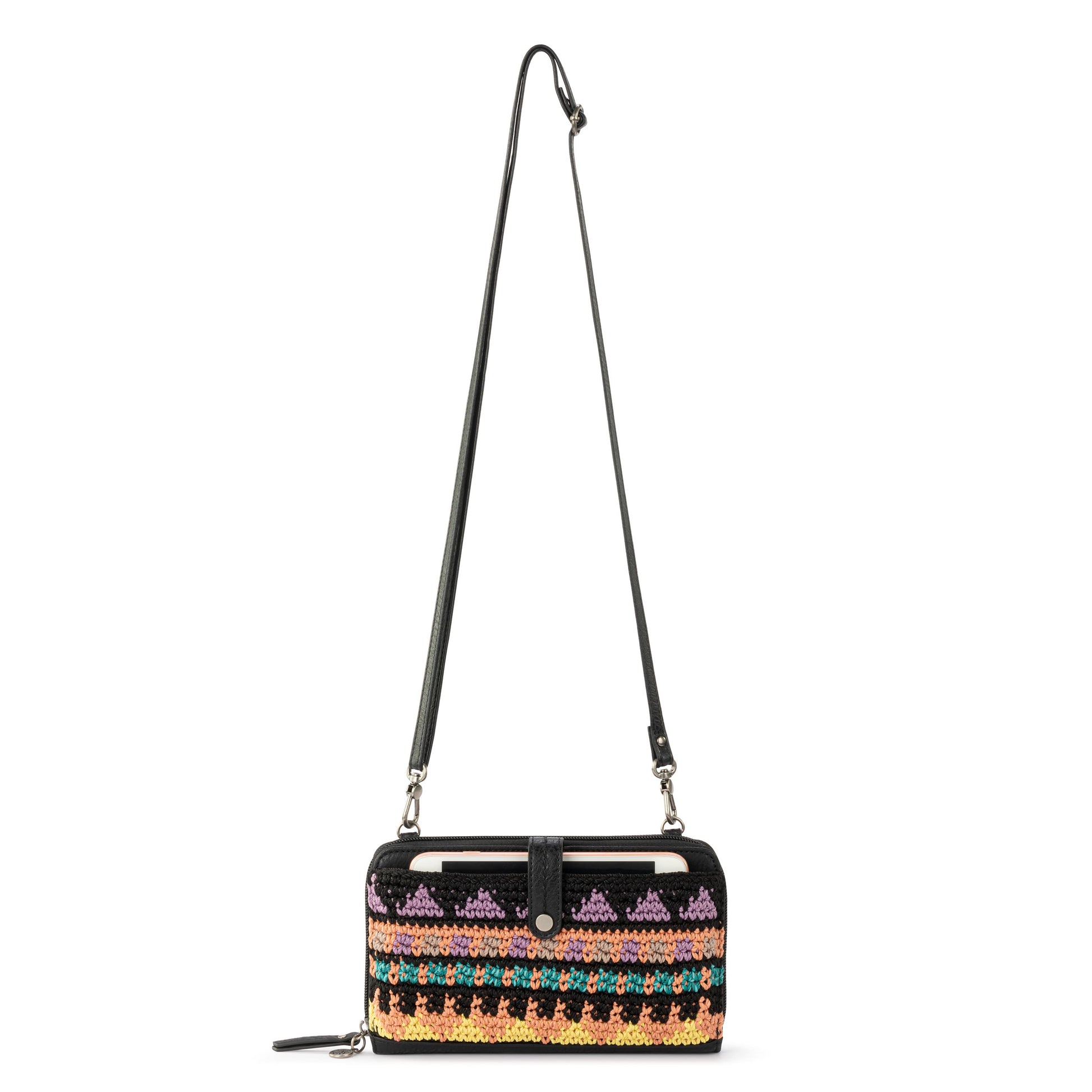 The Sak Iris Large Smartphone Crossbody Crochet - |Rio Stripe|
