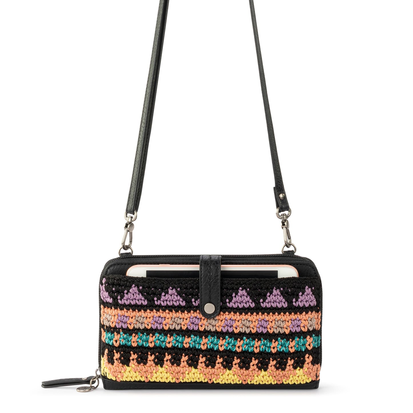 The Sak Iris Large Smartphone Crossbody Crochet - |Rio Stripe|