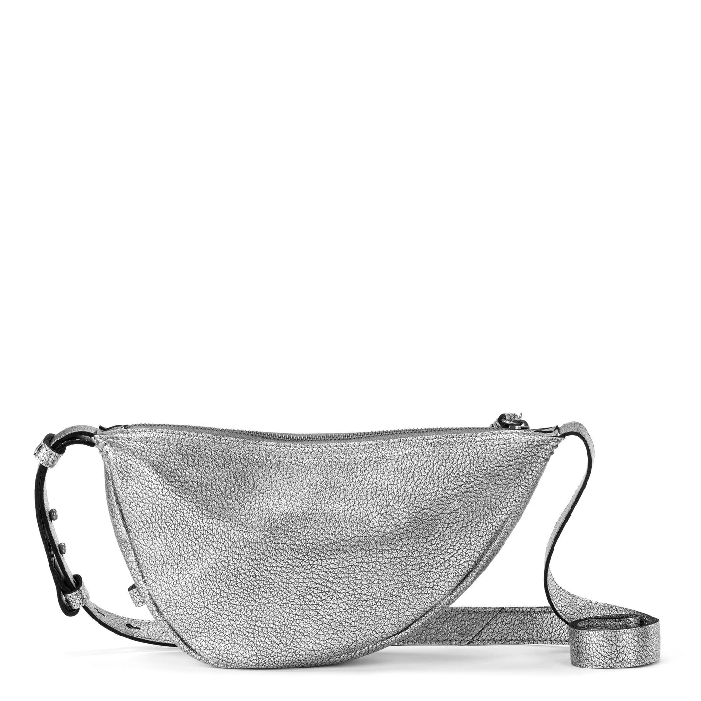 The Sak Tess Sling Bag Leather - Dark Silver