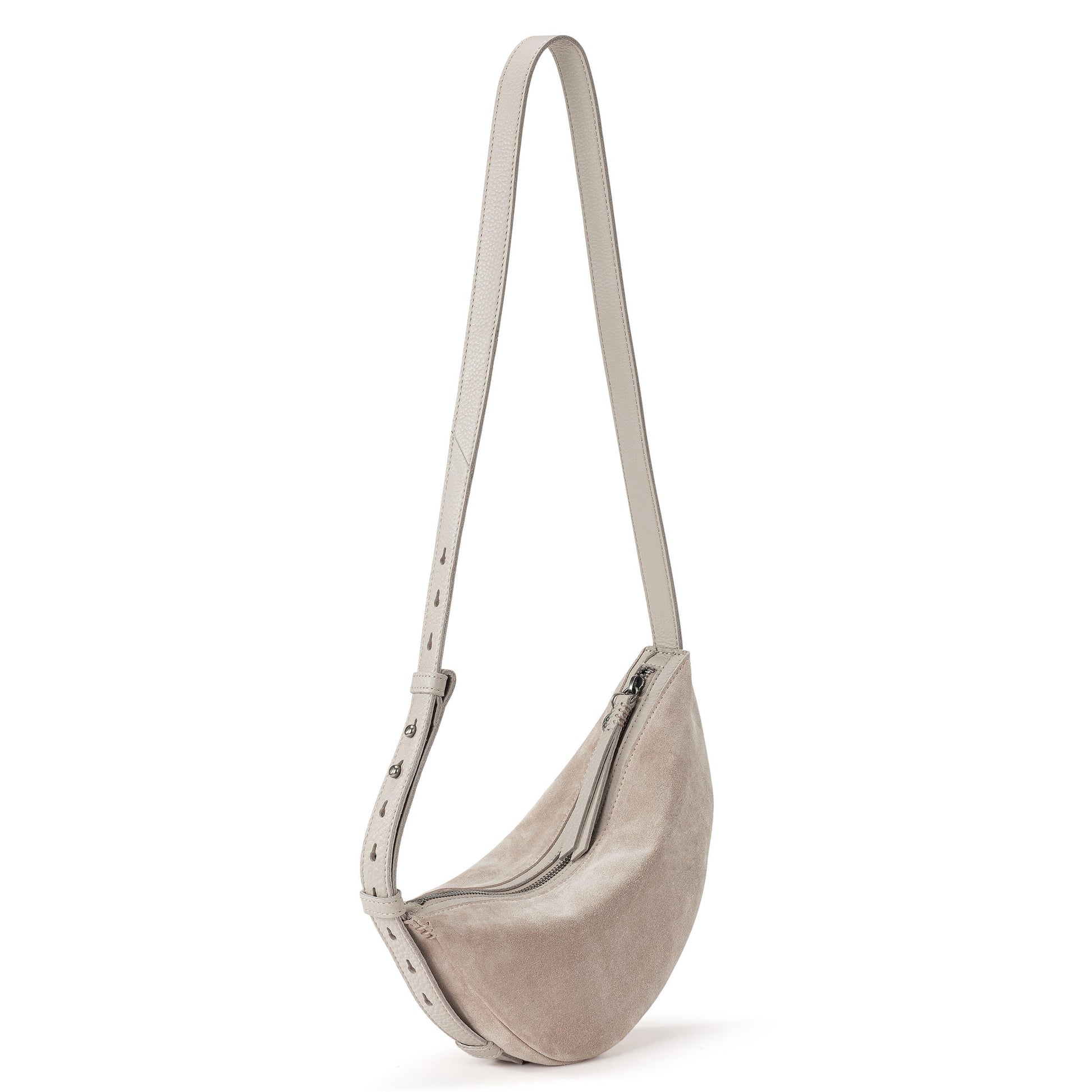 The Sak Tess Sling Bag Leather - |Sand Suede Block|