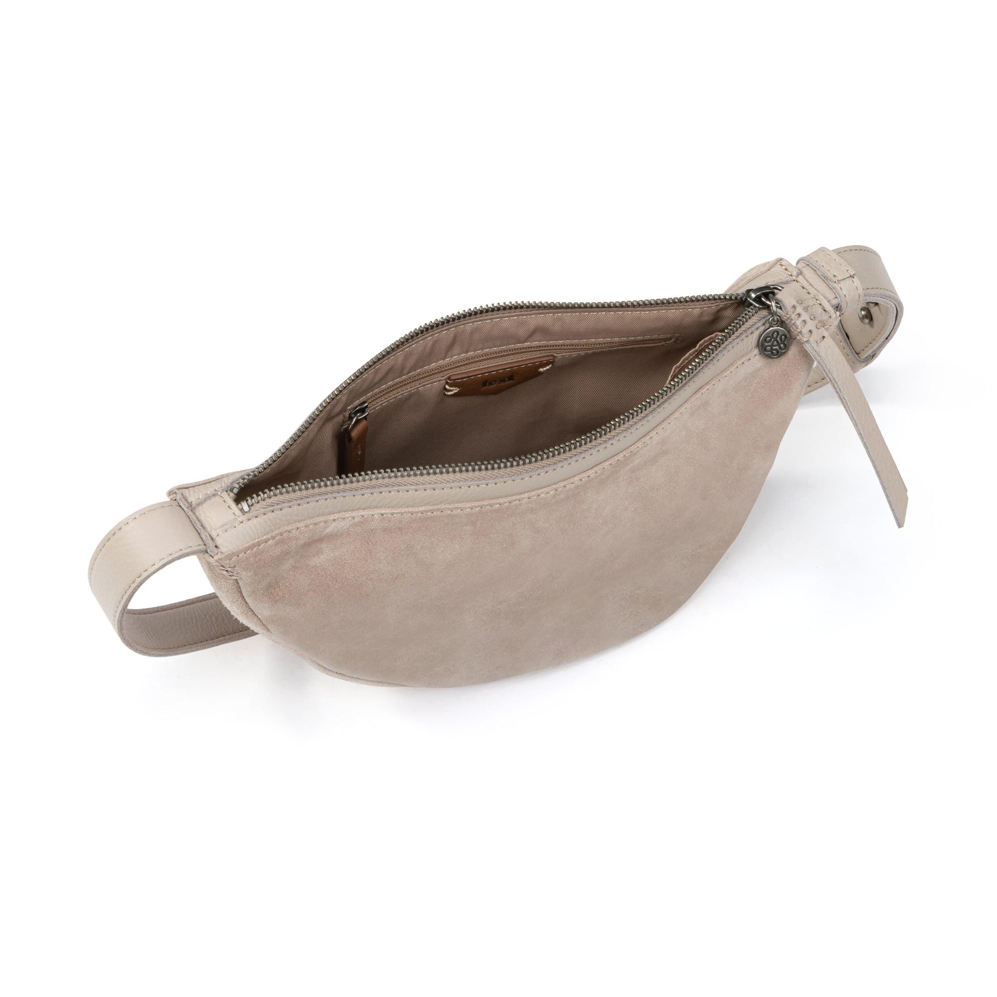 The Sak Tess Sling Bag Leather - |Sand Suede Block|