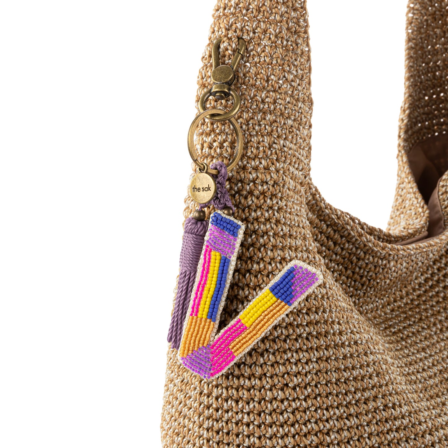 The Sak Yarnicharmz Letter Dangle Crochet - |V|