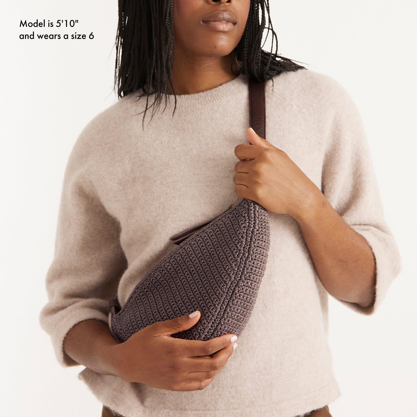 The Sak Tess Sling Bag Crochet - |Mushroom|