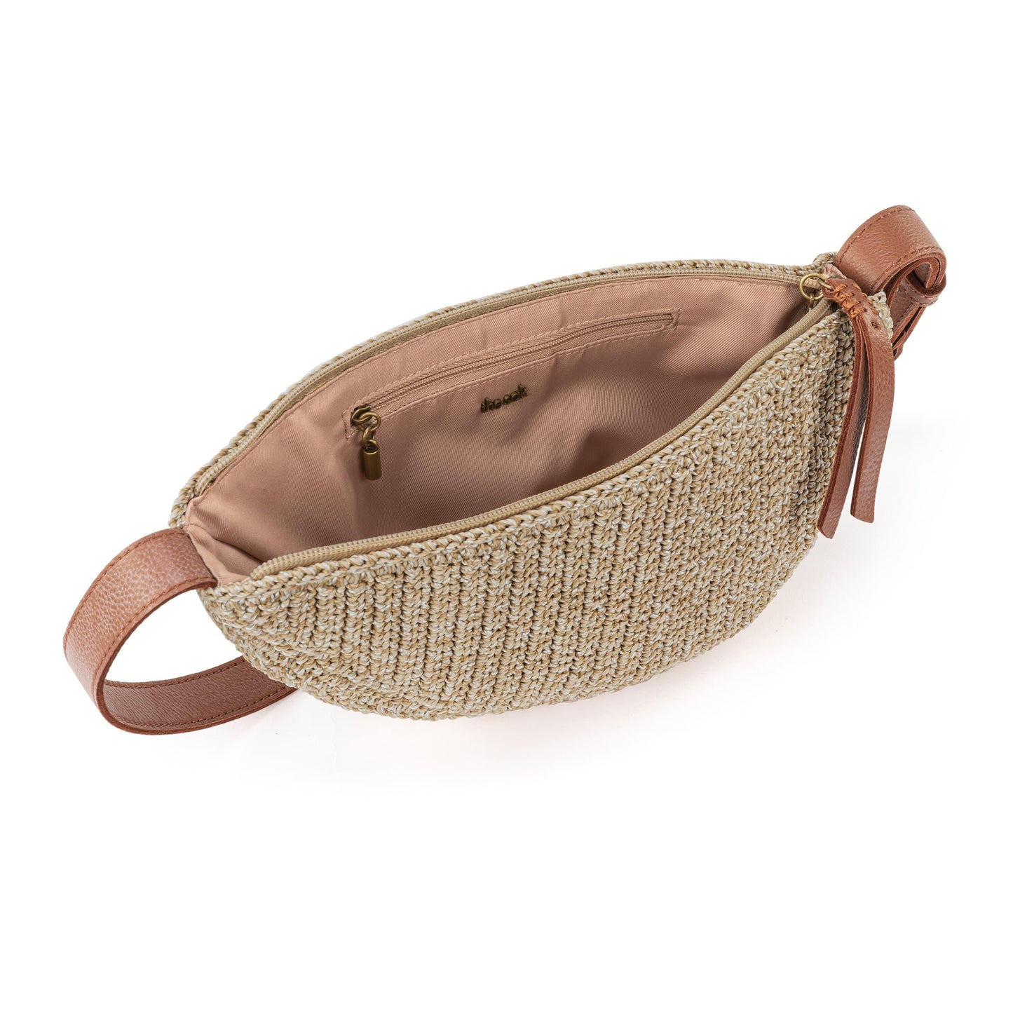 The Sak Tess Sling Bag Crochet - |Bamboo Static|