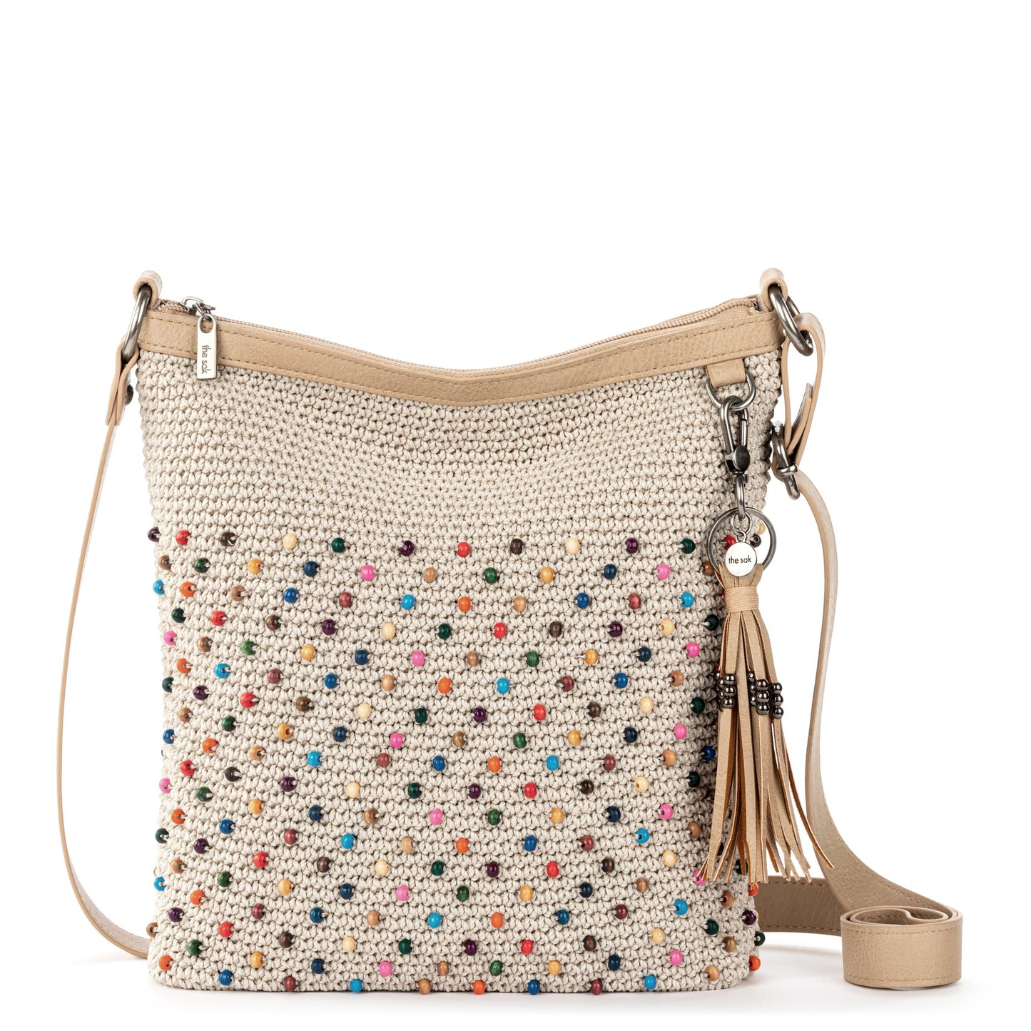 The Sak Lucia Crossbody Crochet - |Ecru Multi Beads|