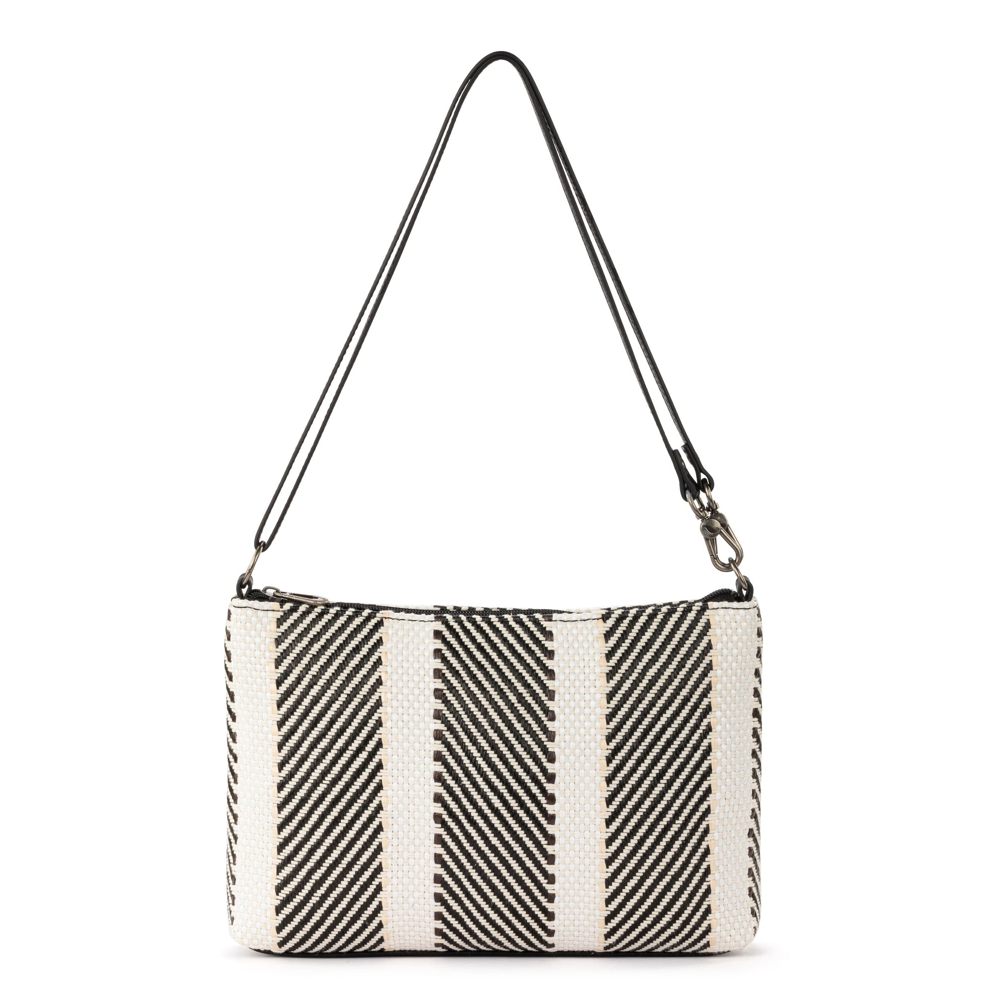 The Sak Lumi Crossbody Straw - Black and White Soulful Desert Woven