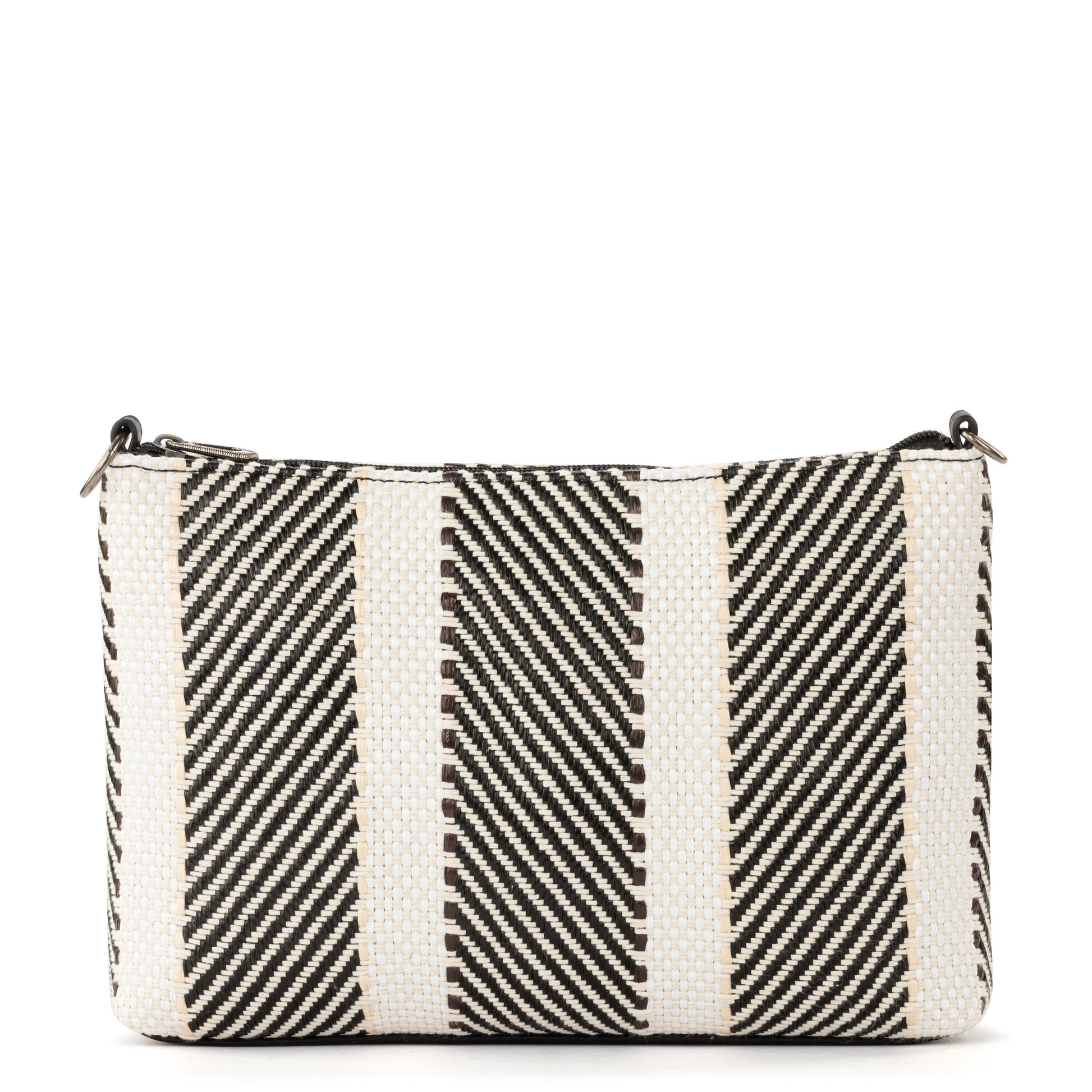 The Sak Lumi Crossbody Straw - Black and White Soulful Desert Woven
