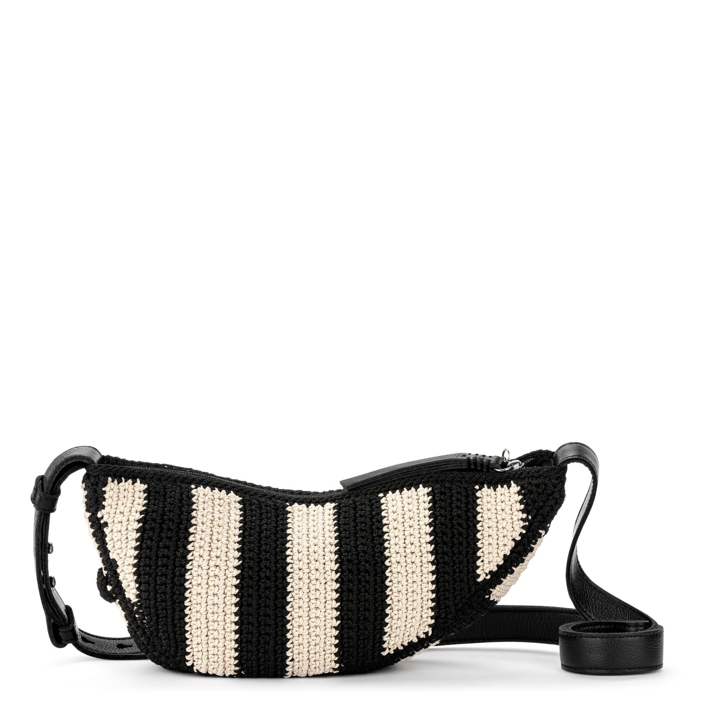 The Sak Tess Sling Bag Crochet - |Black Stripe|