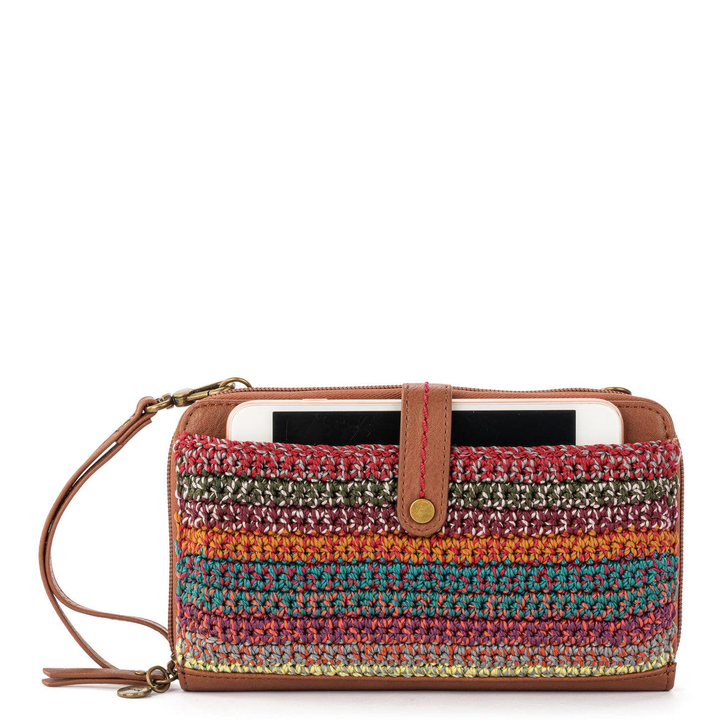 The Sak Iris Large Smartphone Crossbody Crochet - |Sunset Stripe|