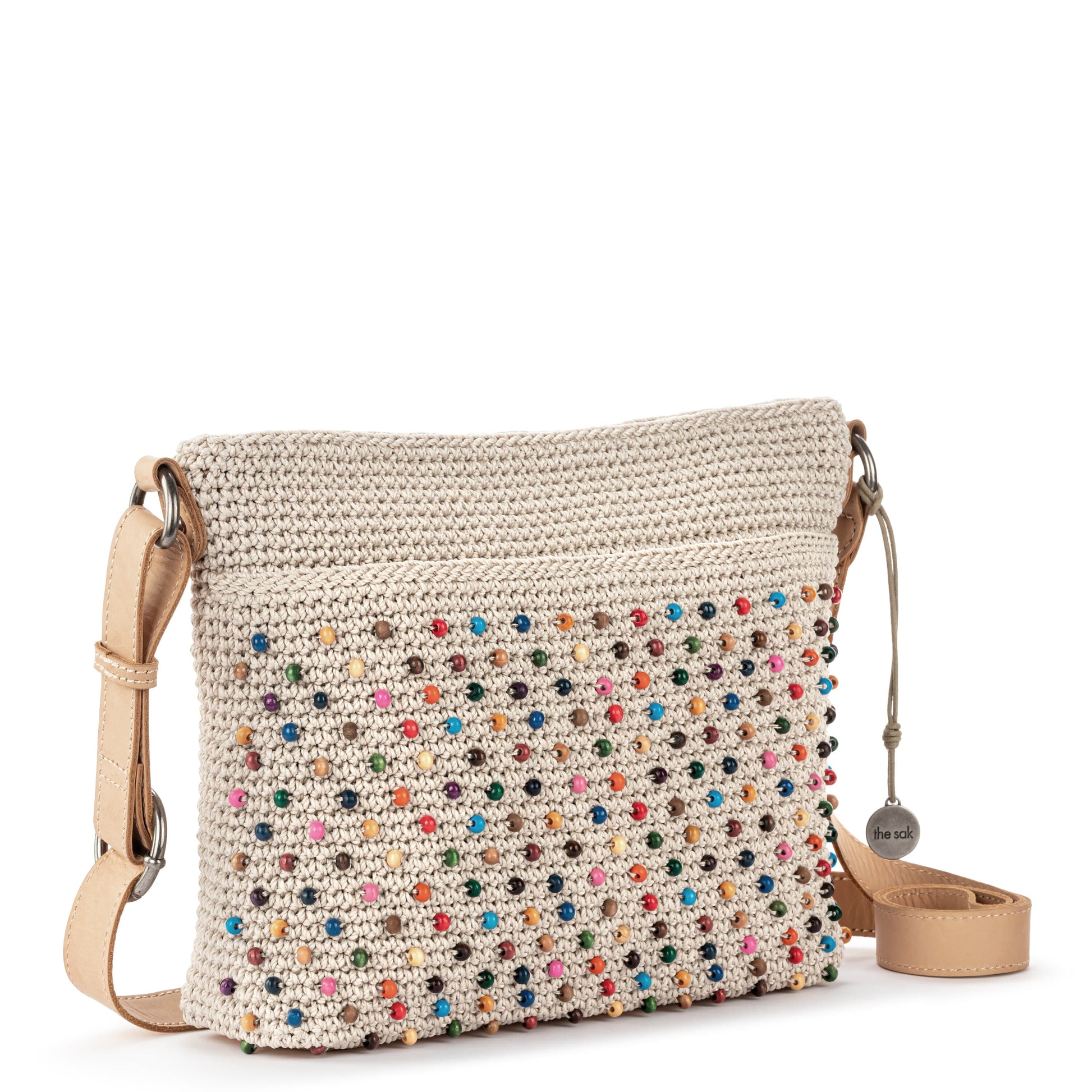 The Sak Melrose Crossbody Crochet - |Ecru Multi Beads|