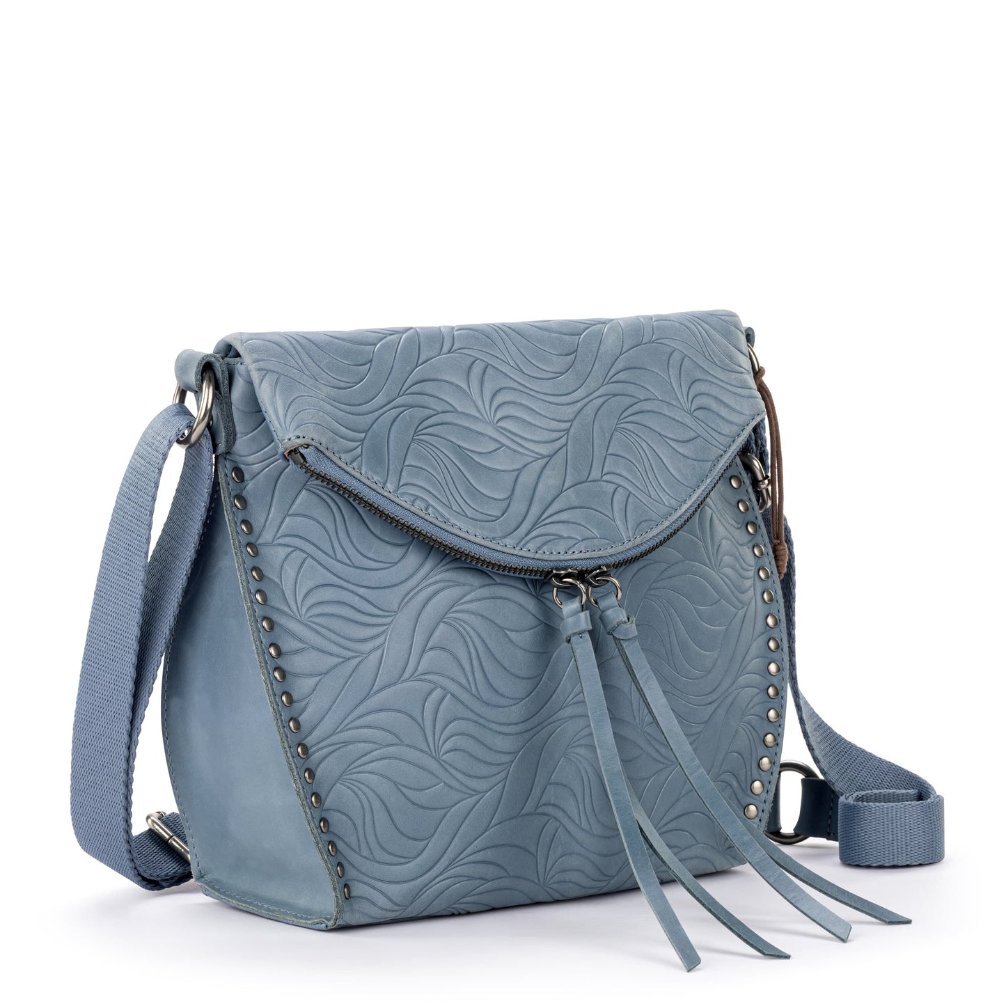 The Sak Silverlake Crossbody Leather - |Maritime Wave Embossed|