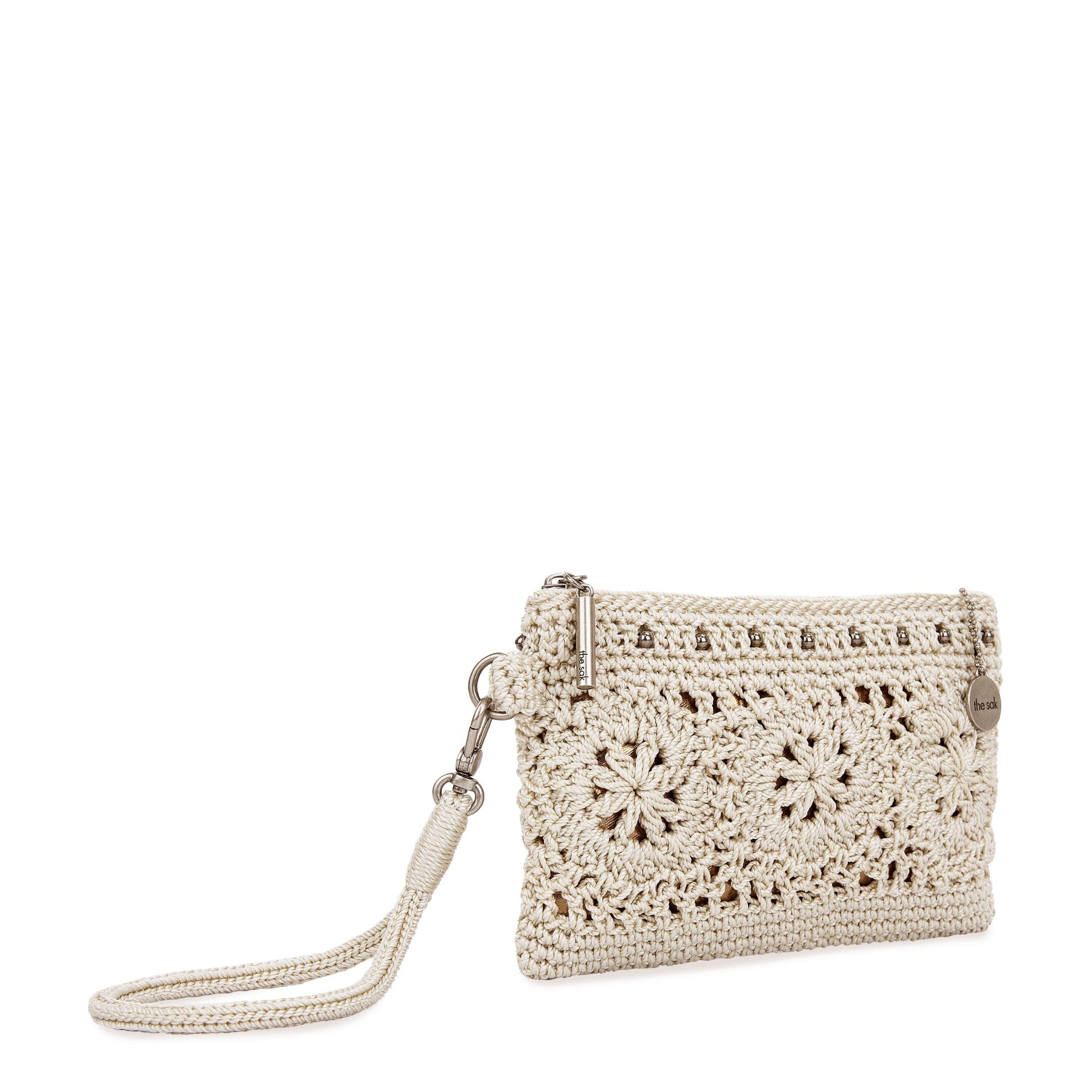 The Sak Vita Wristlet Crochet - |Natural Medallion|