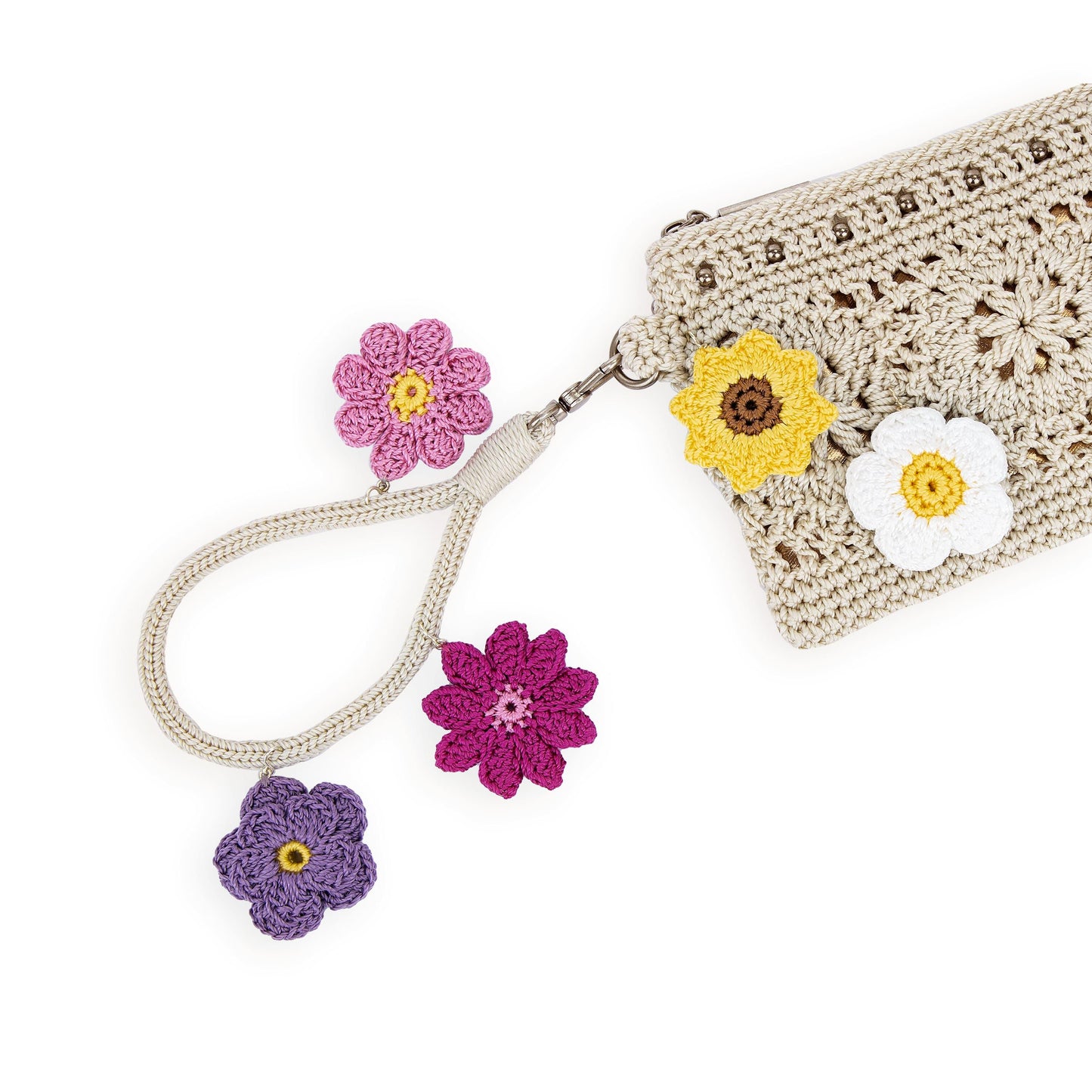 The Sak Vita Wristlet Crochet - |Natural Medallion|
