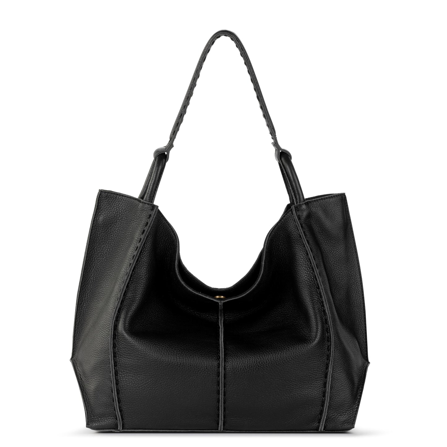 The Sak Los Feliz Slouchy Large Tote Leather - |Black Pebble|