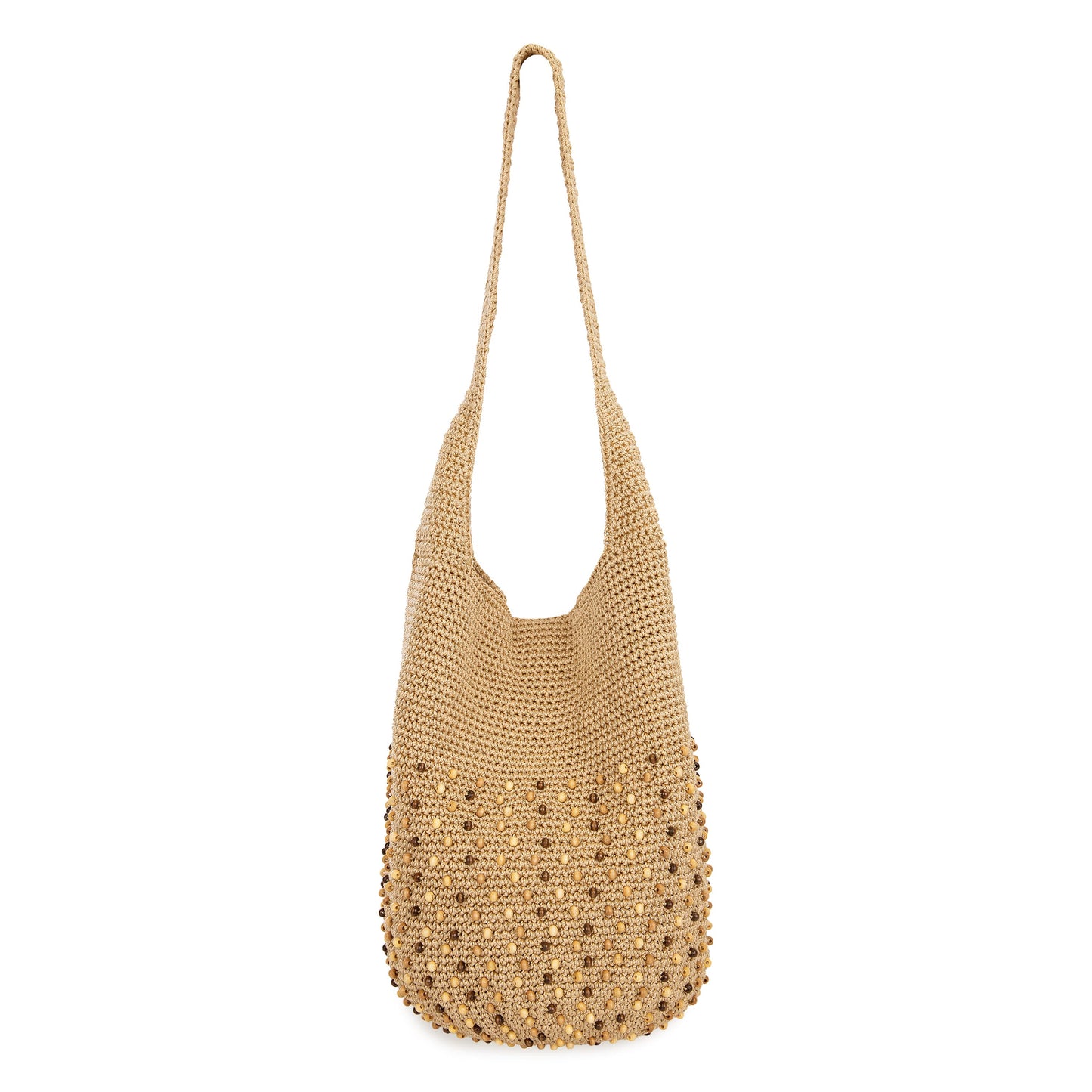 The Sak 120 Hobo Crochet - |Bamboo Neutral Beads|