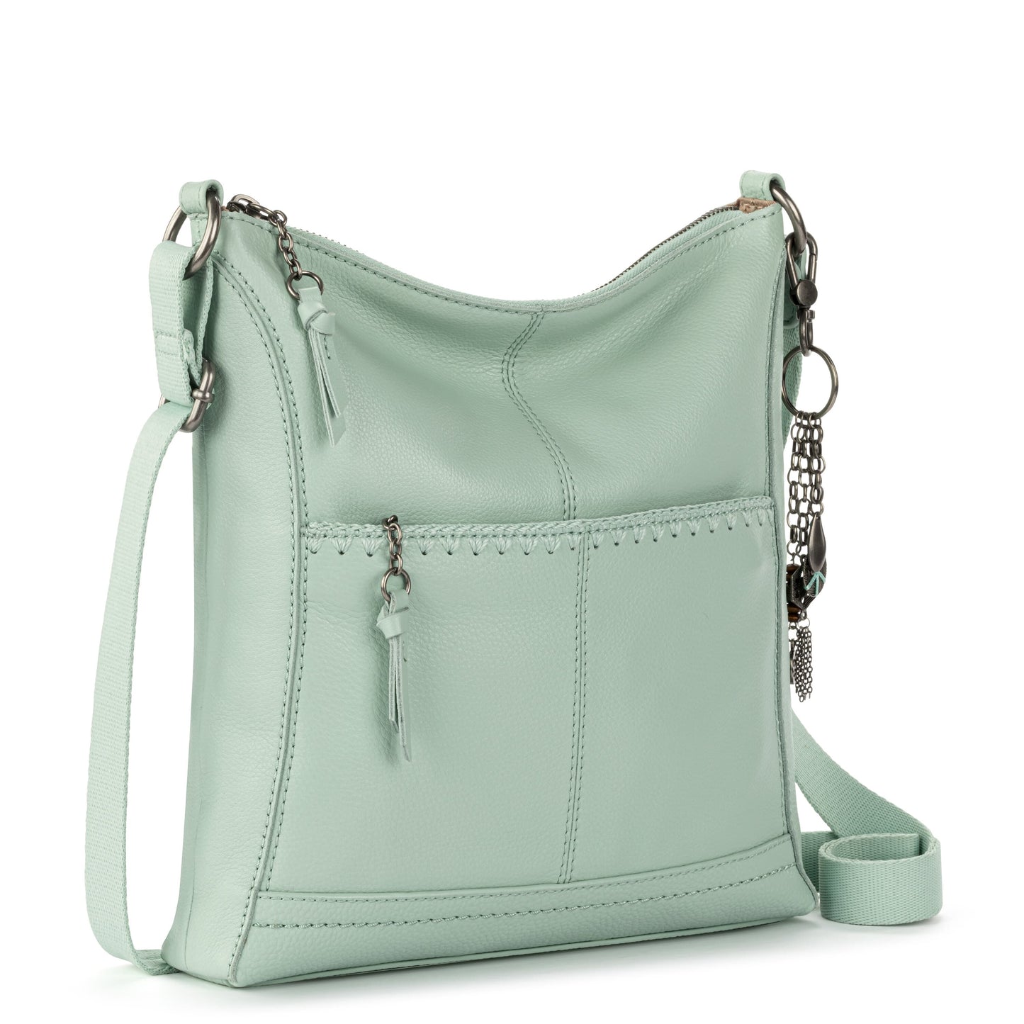The Sak Lucia Crossbody Leather - |Aqua Stitch|