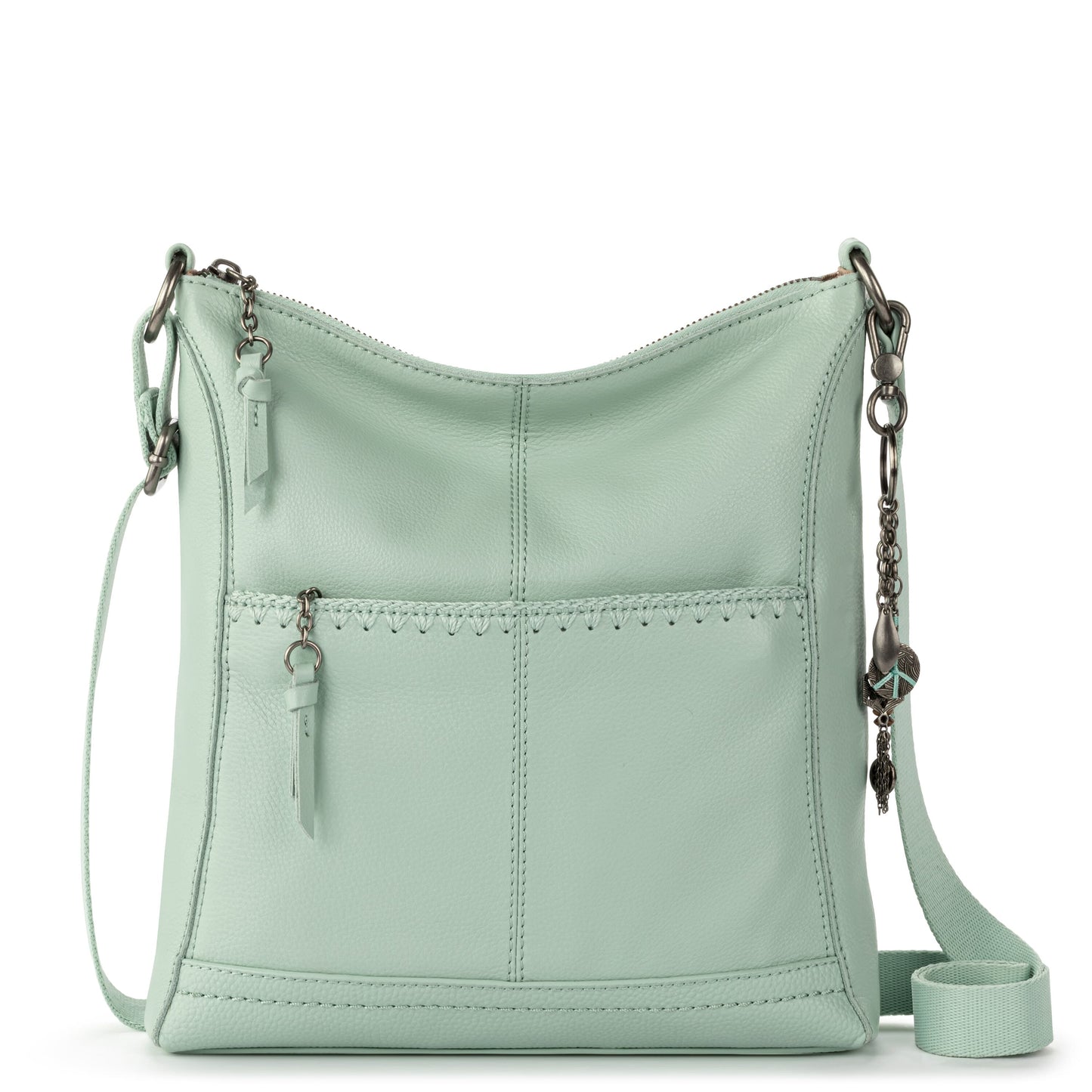 The Sak Lucia Crossbody Leather - |Aqua Stitch|
