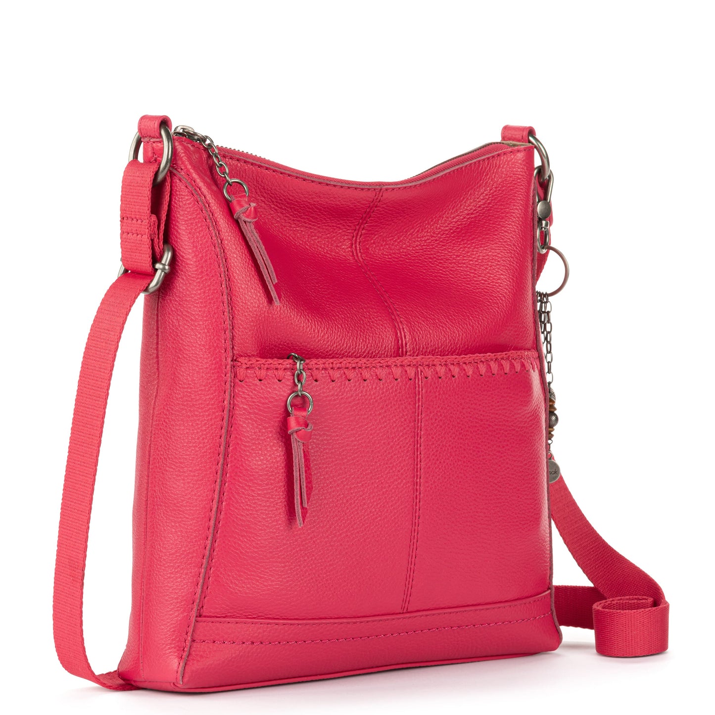 The Sak Lucia Crossbody Leather - |Magenta Stitch|