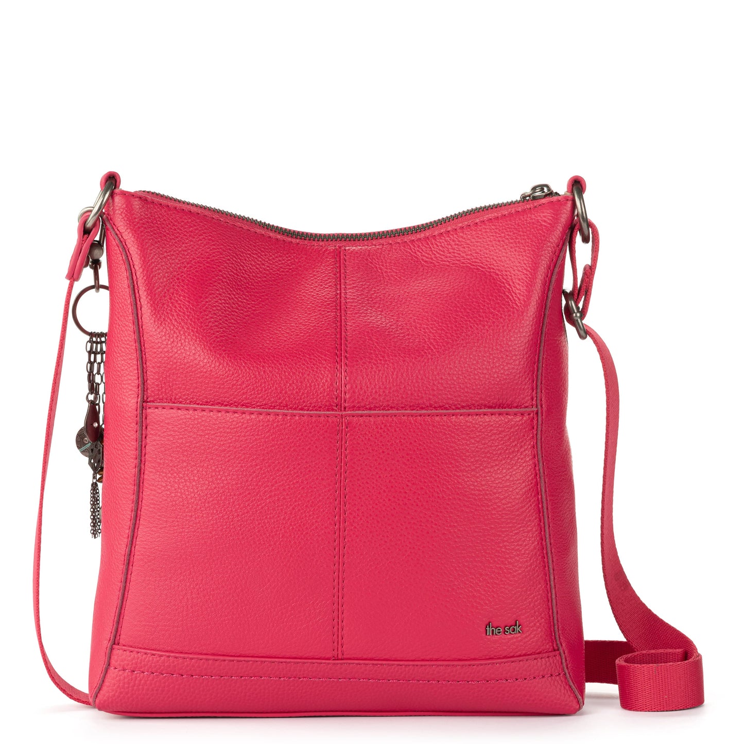 The Sak Lucia Crossbody Leather - |Magenta Stitch|