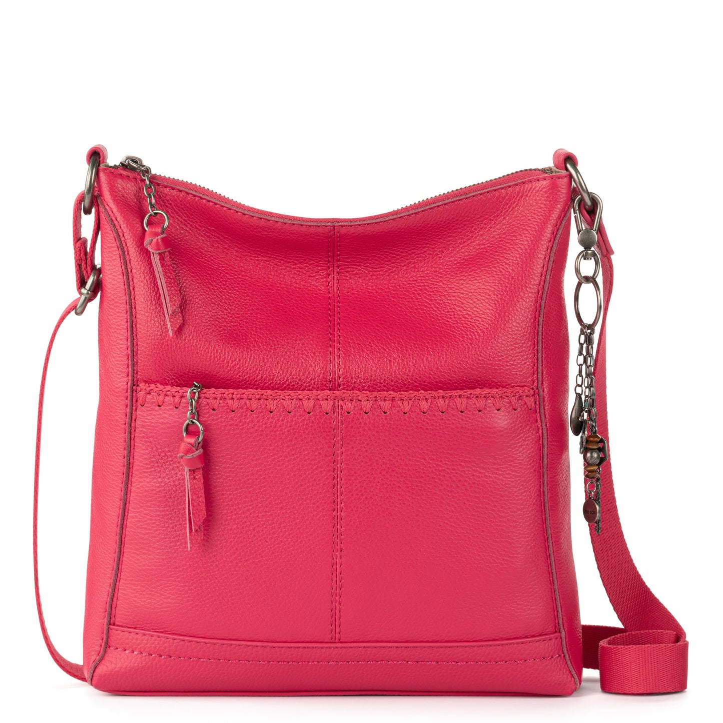 The Sak Lucia Crossbody Leather - |Magenta Stitch|