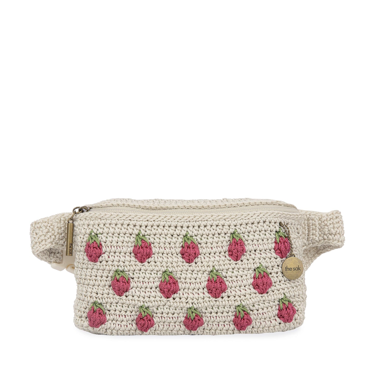 The Sak Caraway Small Belt Bag Crochet - |Natural Strawberries|
