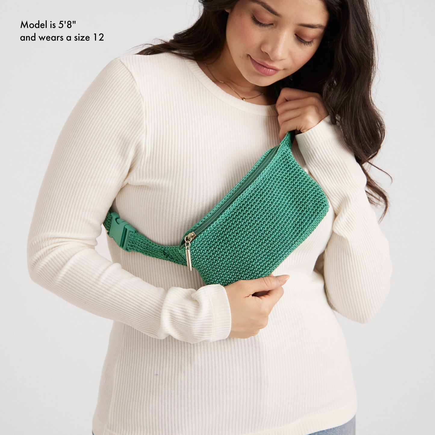 The Sak Caraway Small Belt Bag Crochet - |Clover|