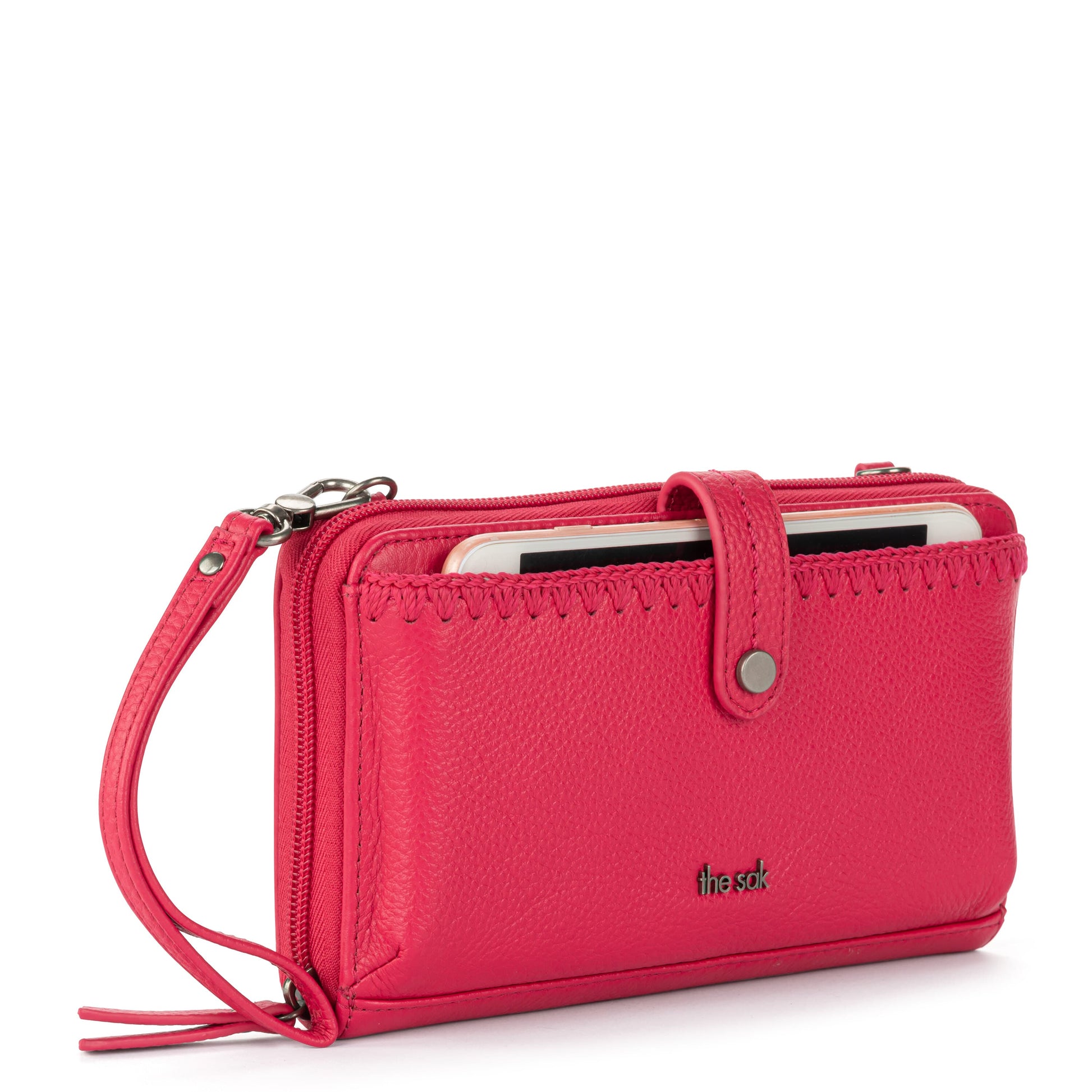 The Sak Iris Large Smartphone Crossbody Leather - |Magenta|