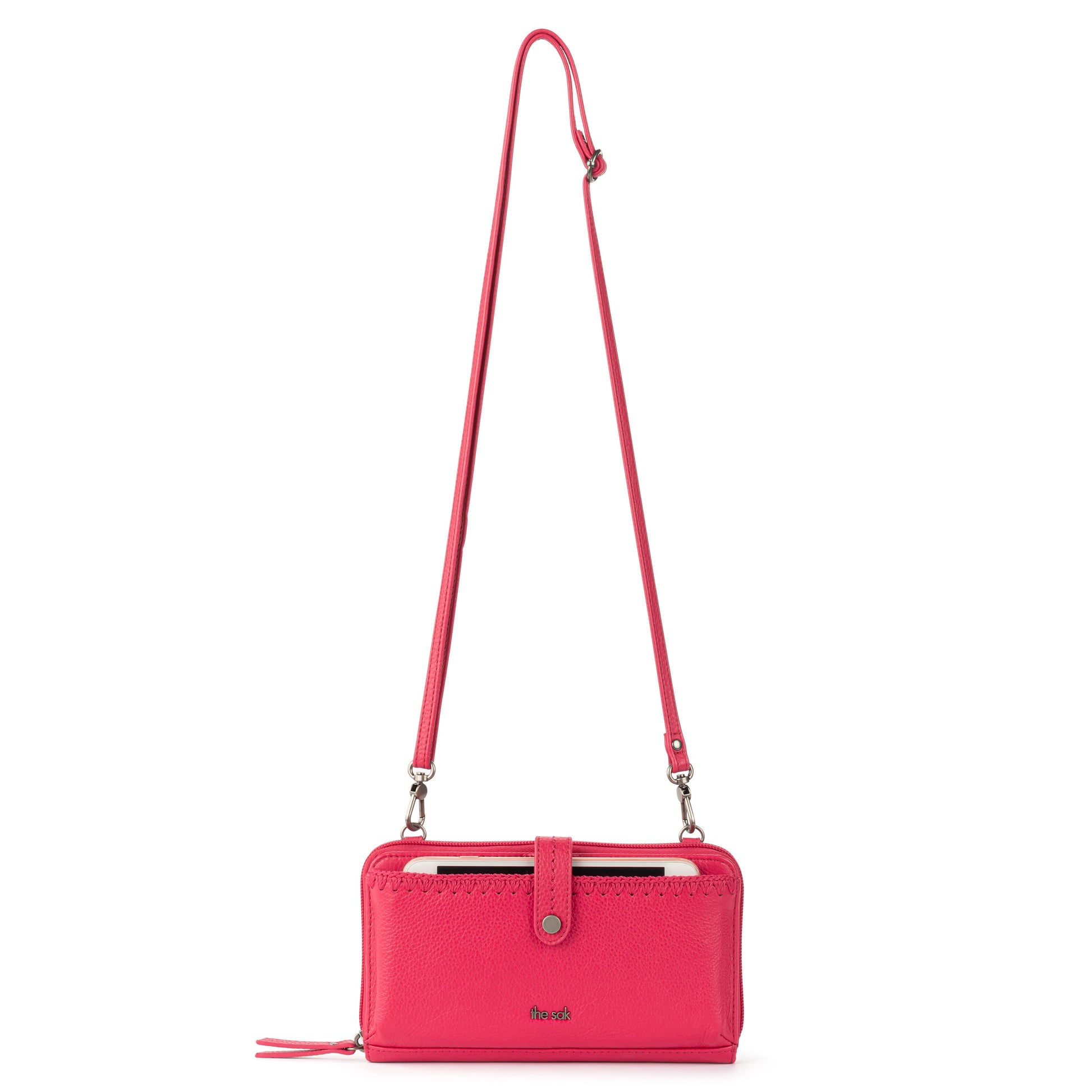 The Sak Iris Large Smartphone Crossbody Leather - |Magenta|