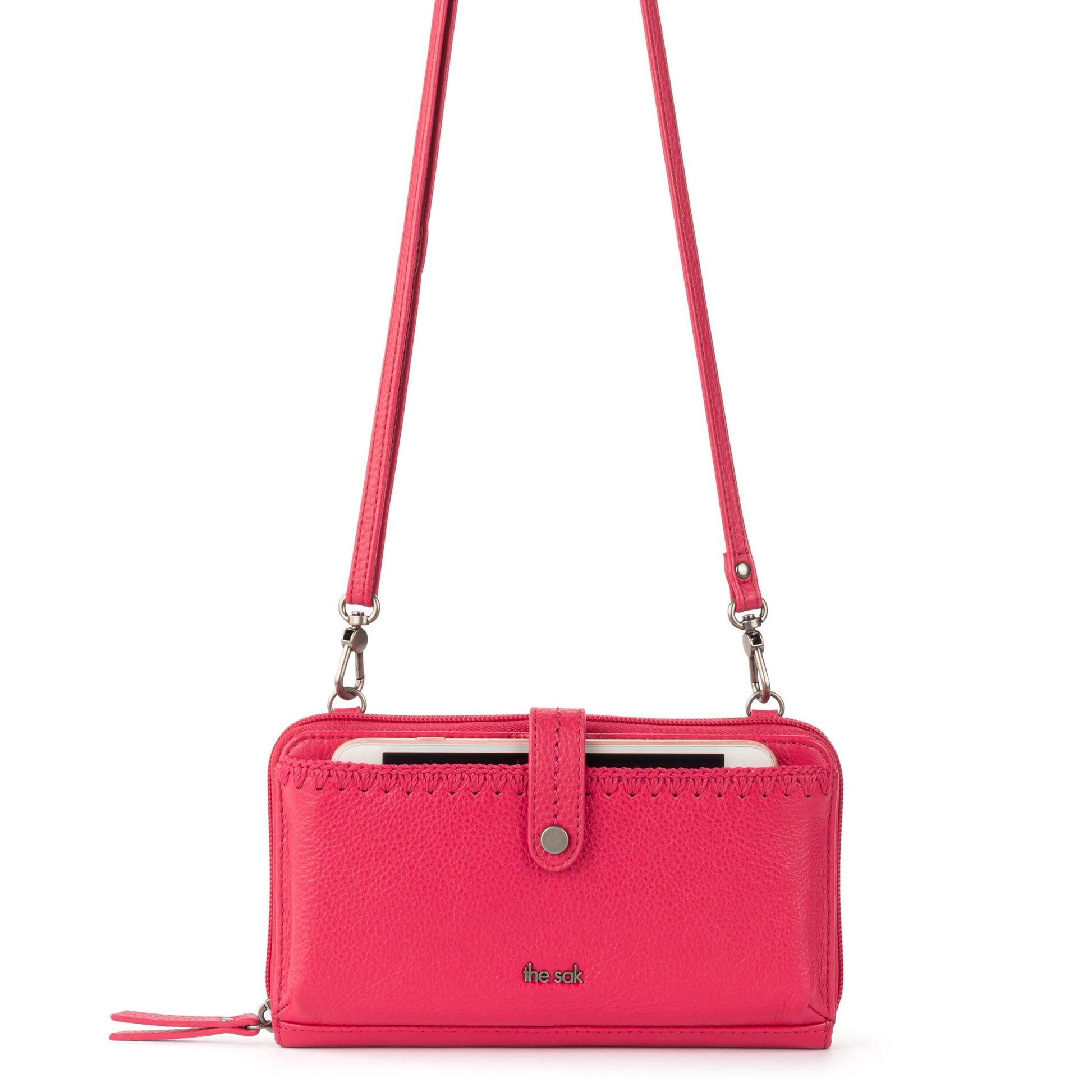 The Sak Iris Large Smartphone Crossbody Leather - |Magenta|