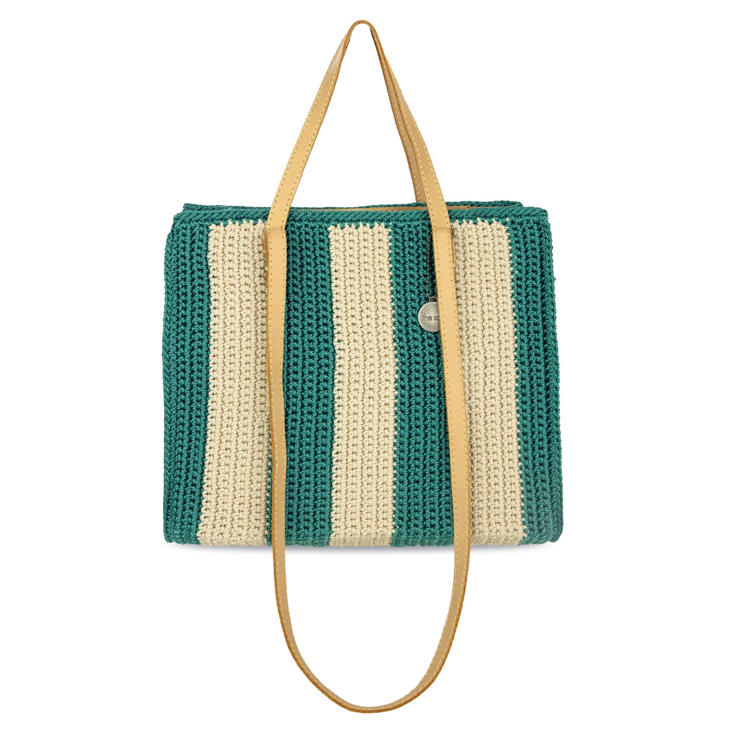 The Sak Sable Boxy Tote Crochet - |Clover Stripe|