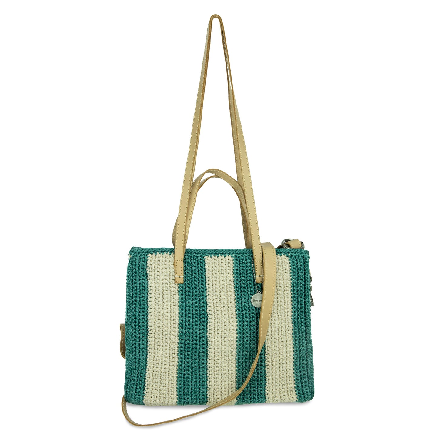 The Sak Sable Boxy Tote Crochet - |Clover Stripe|