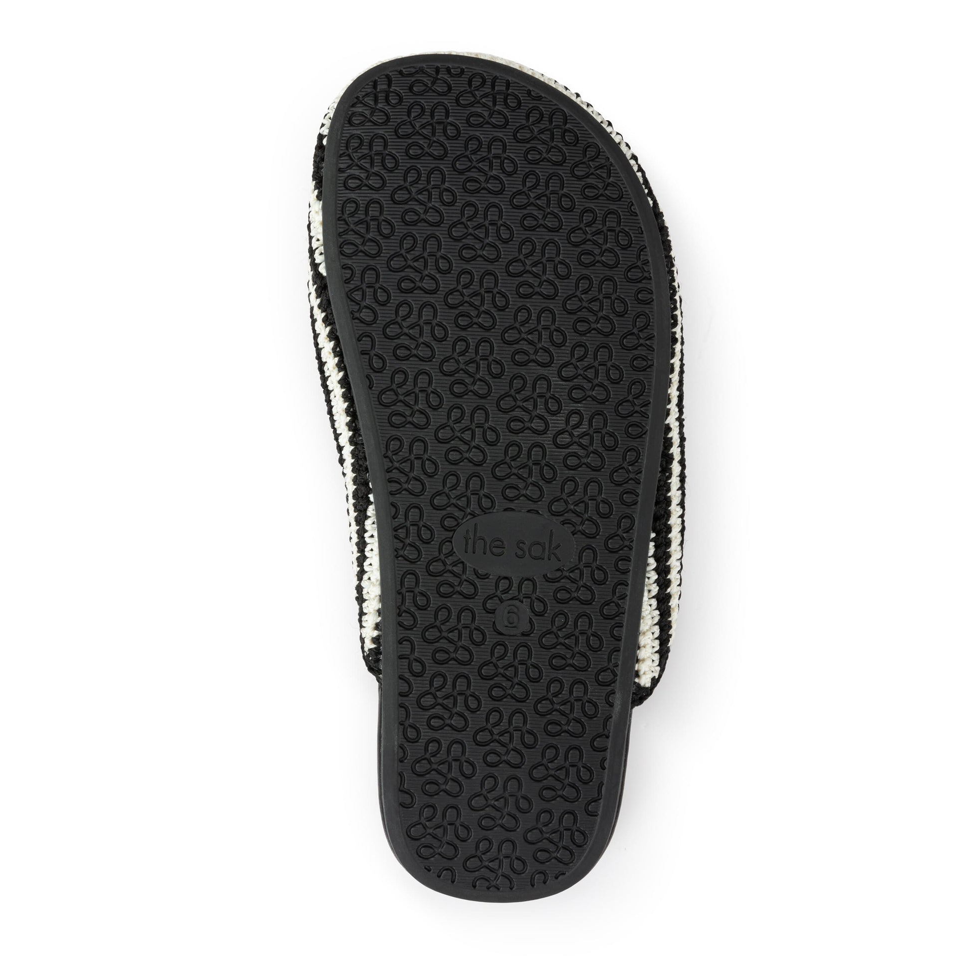 The Sak Bolinas Clog Crochet - |Black and White Rainbow Stripe|