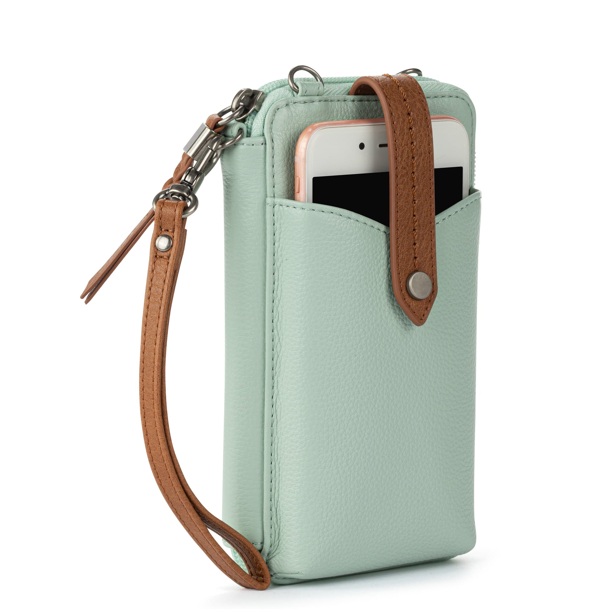 The Sak Silverlake Smartphone Crossbody Leather - |Aqua|