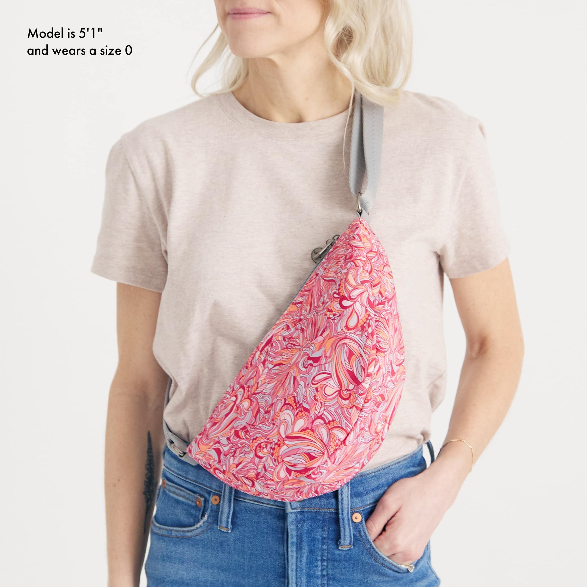 Sakroots Tess Sling Bag EcoTwill - |Sorbet Treehouse|