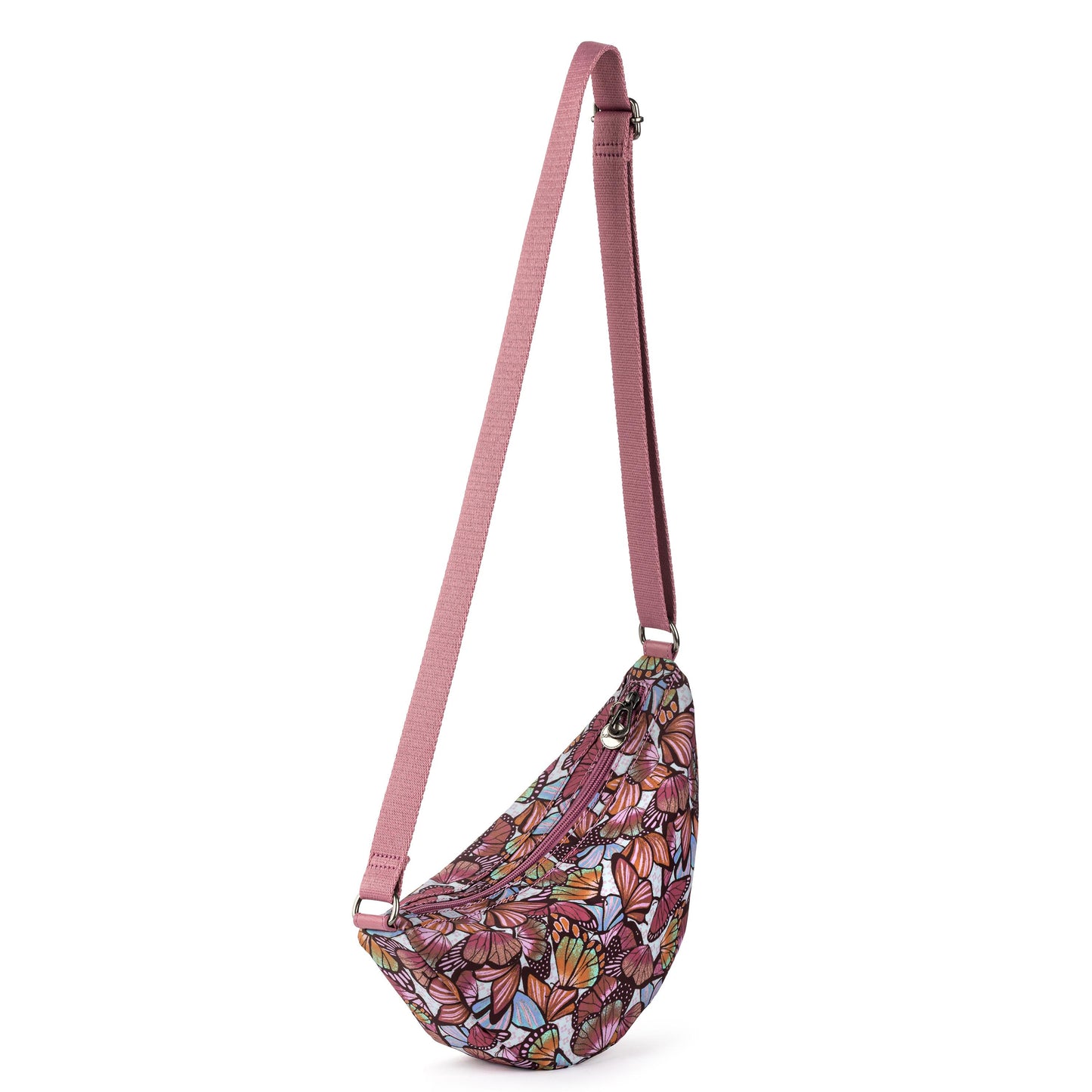 Sakroots Tess Sling Bag EcoTwill - |Mulberry Butterfly Bloom|