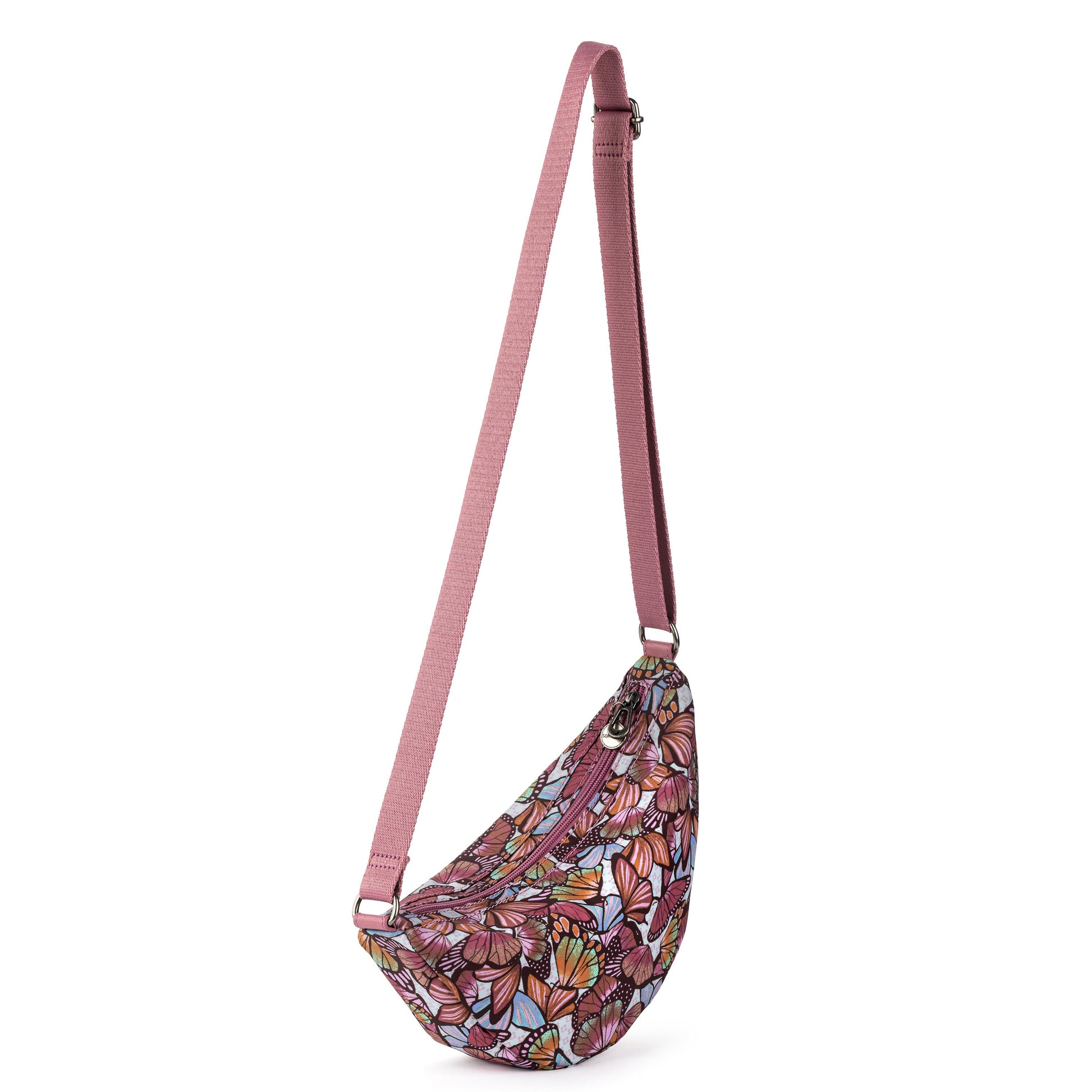 Sakroots Tess Sling Bag EcoTwill - |Mulberry Butterfly Bloom|