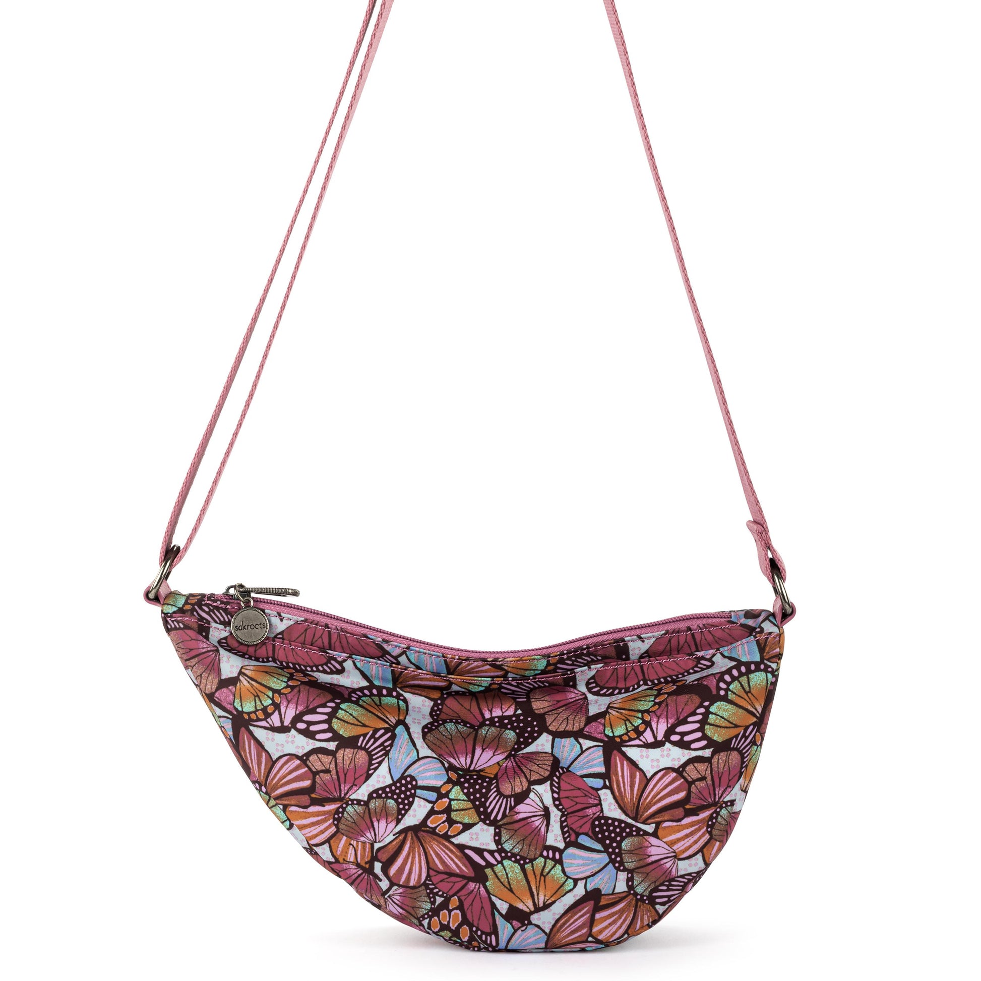 Sakroots Tess Sling Bag EcoTwill - |Mulberry Butterfly Bloom|