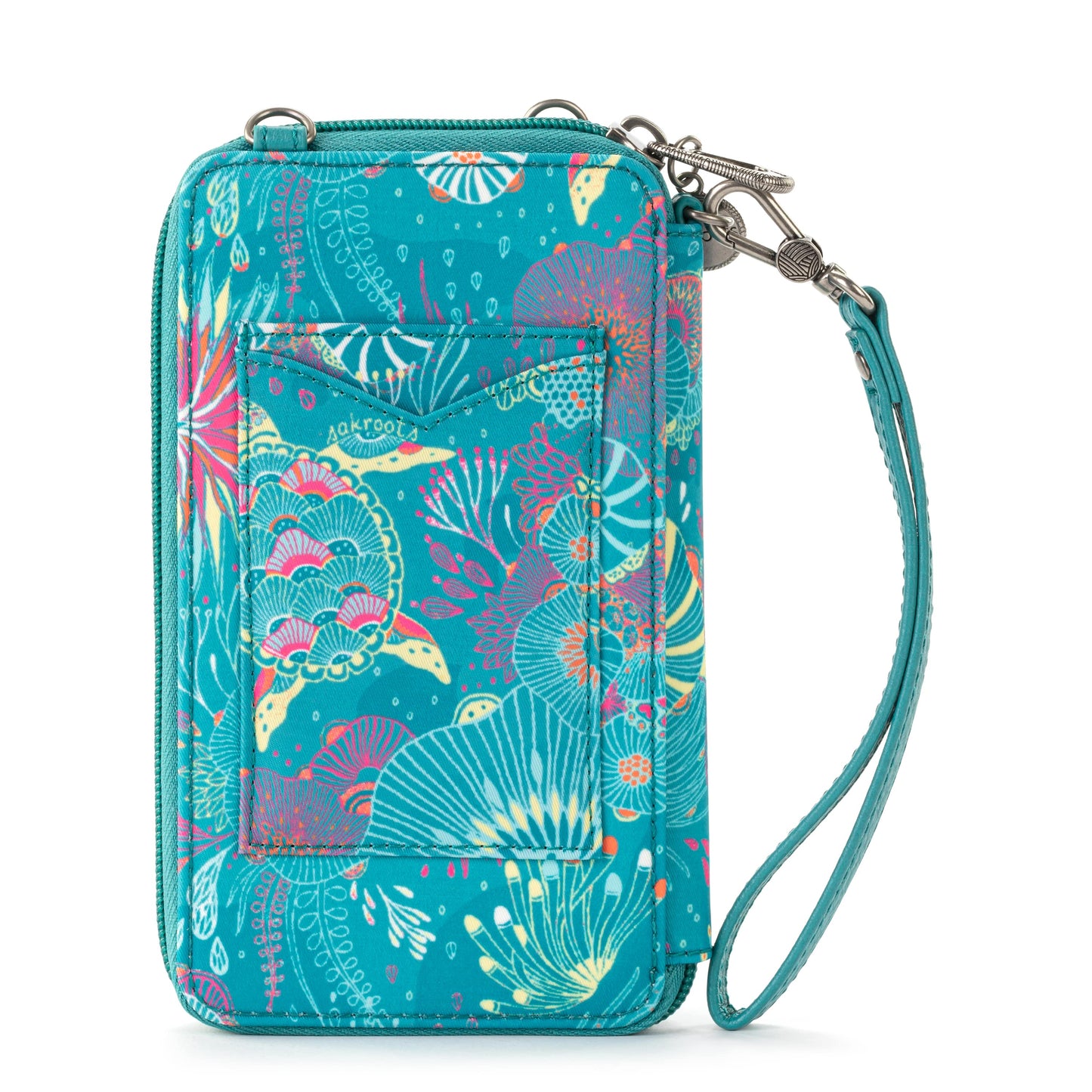 Sakroots Salinas Smartphone Crossbody EcoTwill - |Deep Teal Seascape|