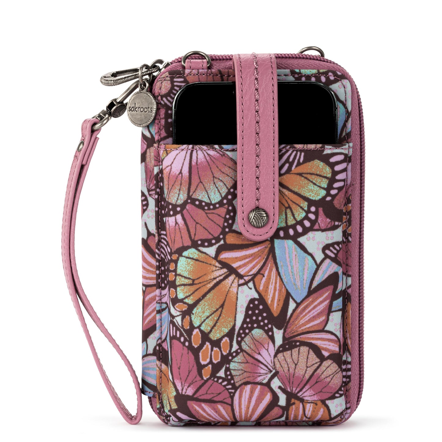 Sakroots Salinas Smartphone Crossbody EcoTwill - |Mulberry Butterfly Bloom|