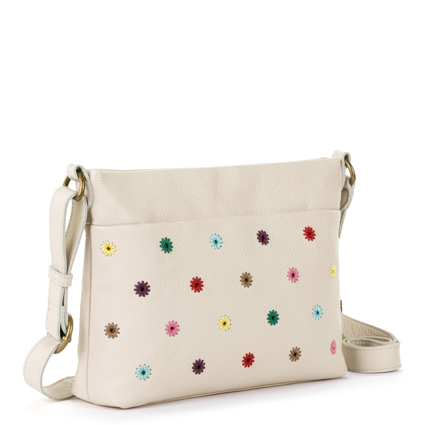 The Sak Melrose Crossbody Leather - |Stone Multi Eyelet|