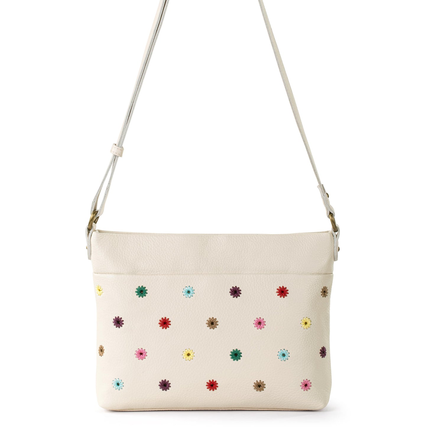 The Sak Melrose Crossbody Leather - |Stone Multi Eyelet|