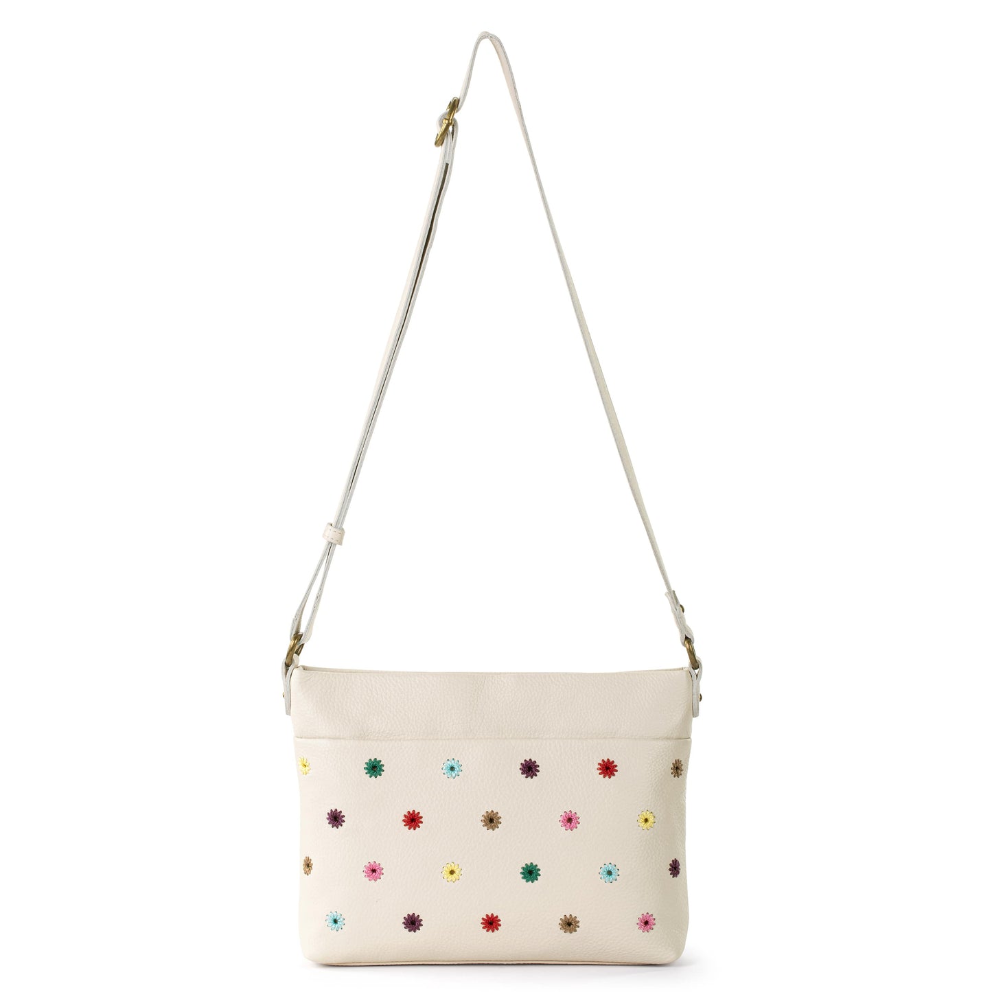 The Sak Melrose Crossbody Leather - |Stone Multi Eyelet|